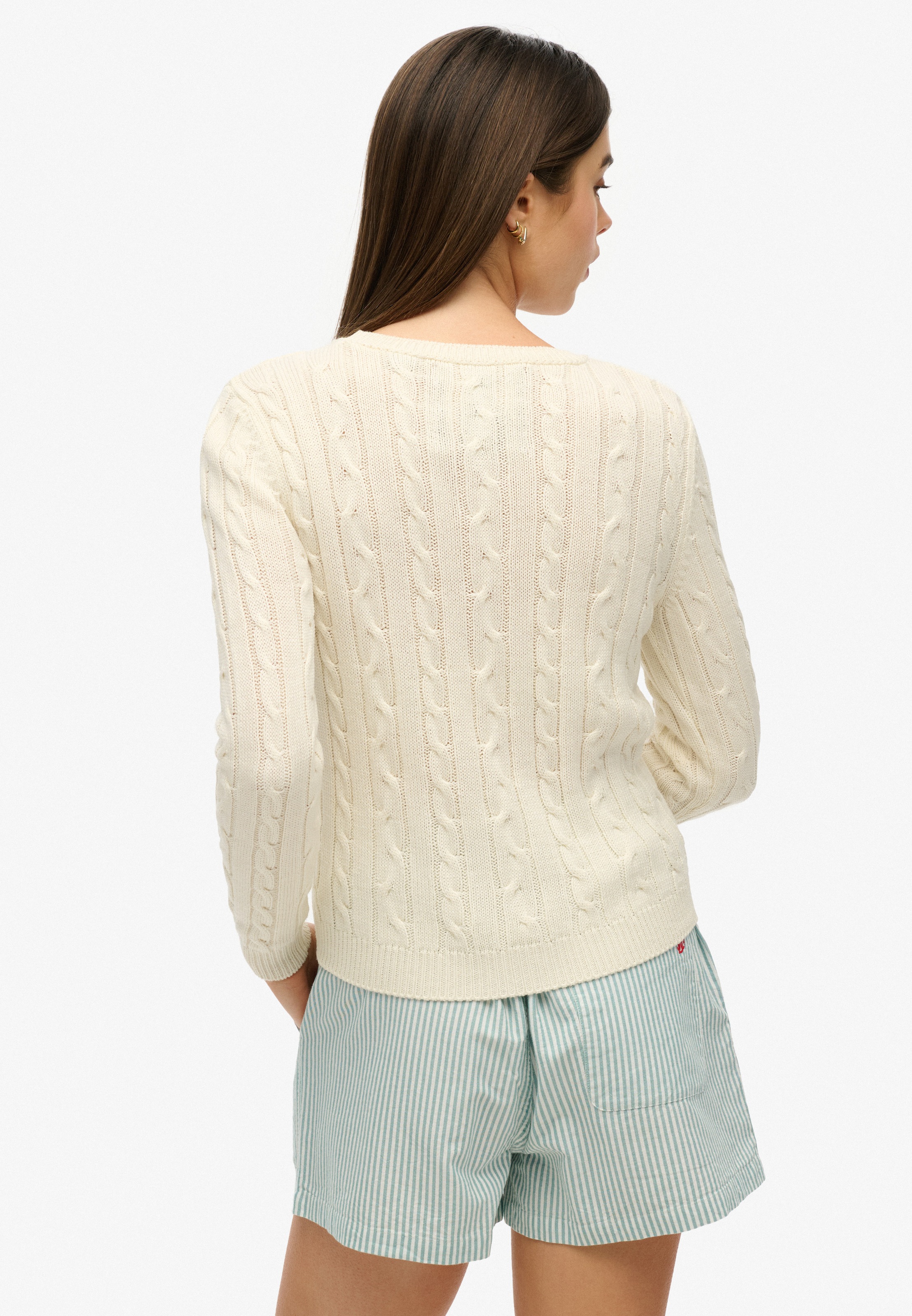 Superdry Strickpullover »ESSENTIALS SLIM CABLE JUMPER«