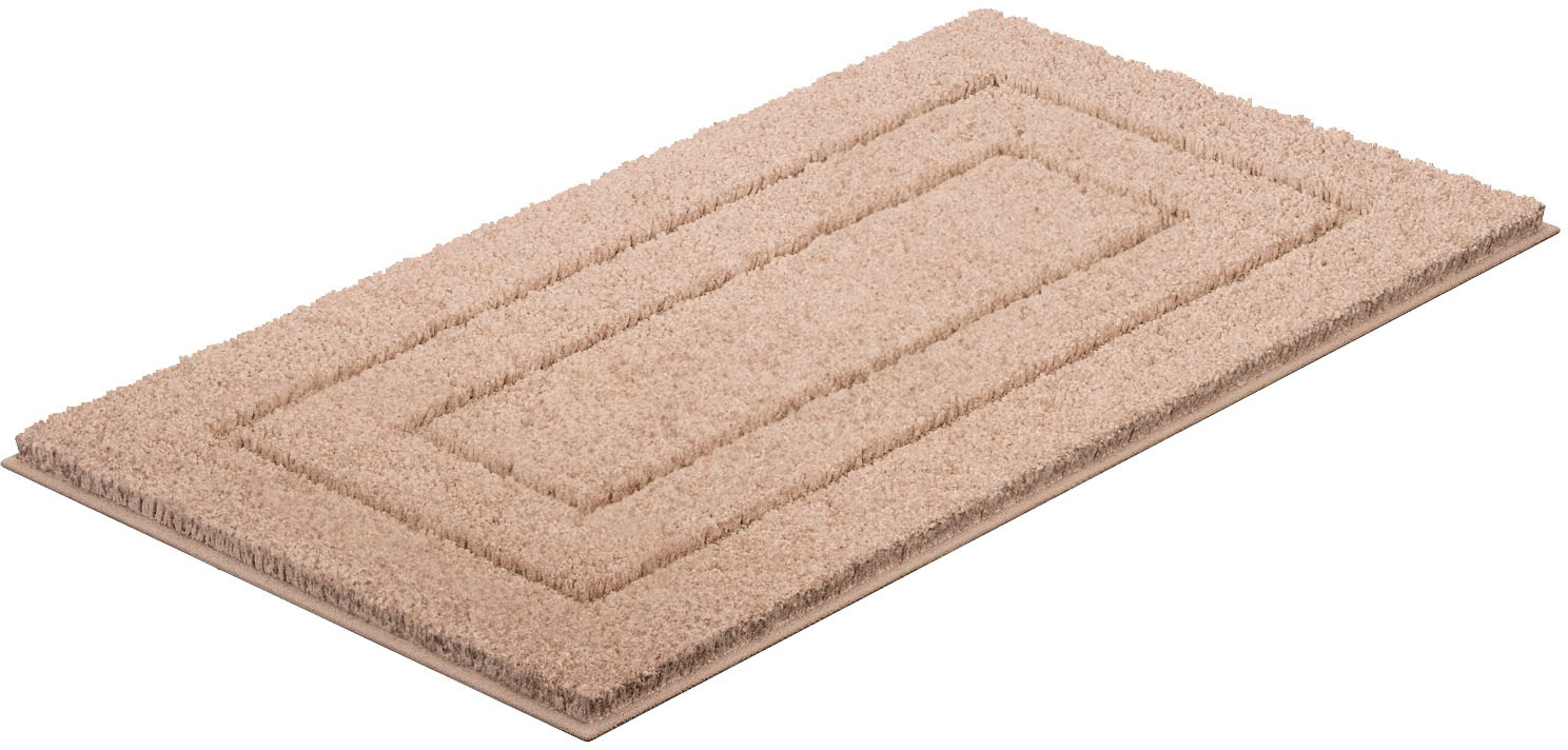 my home Badematte »Eliane«, rutschhemmend beschichtet, strapazierfähig, Badteppich, mit Hoch-Tief-Effekt