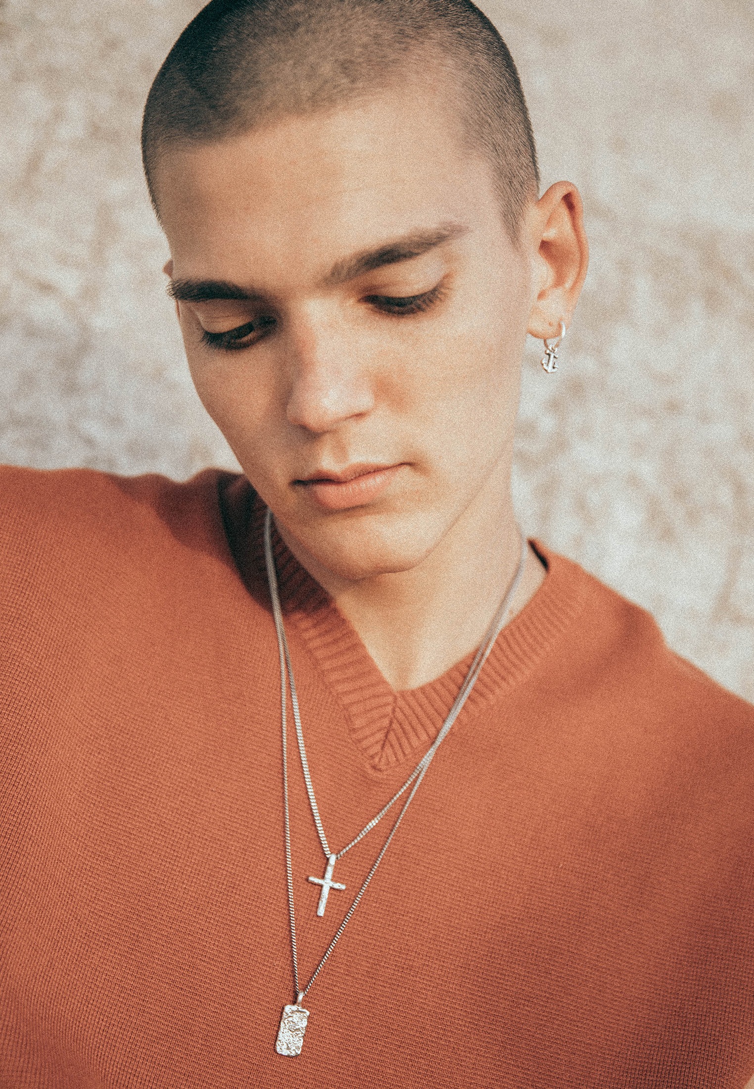 HAZE & GLORY Silberkette »Halskette Kreuz Vintage Style 925 Silber«