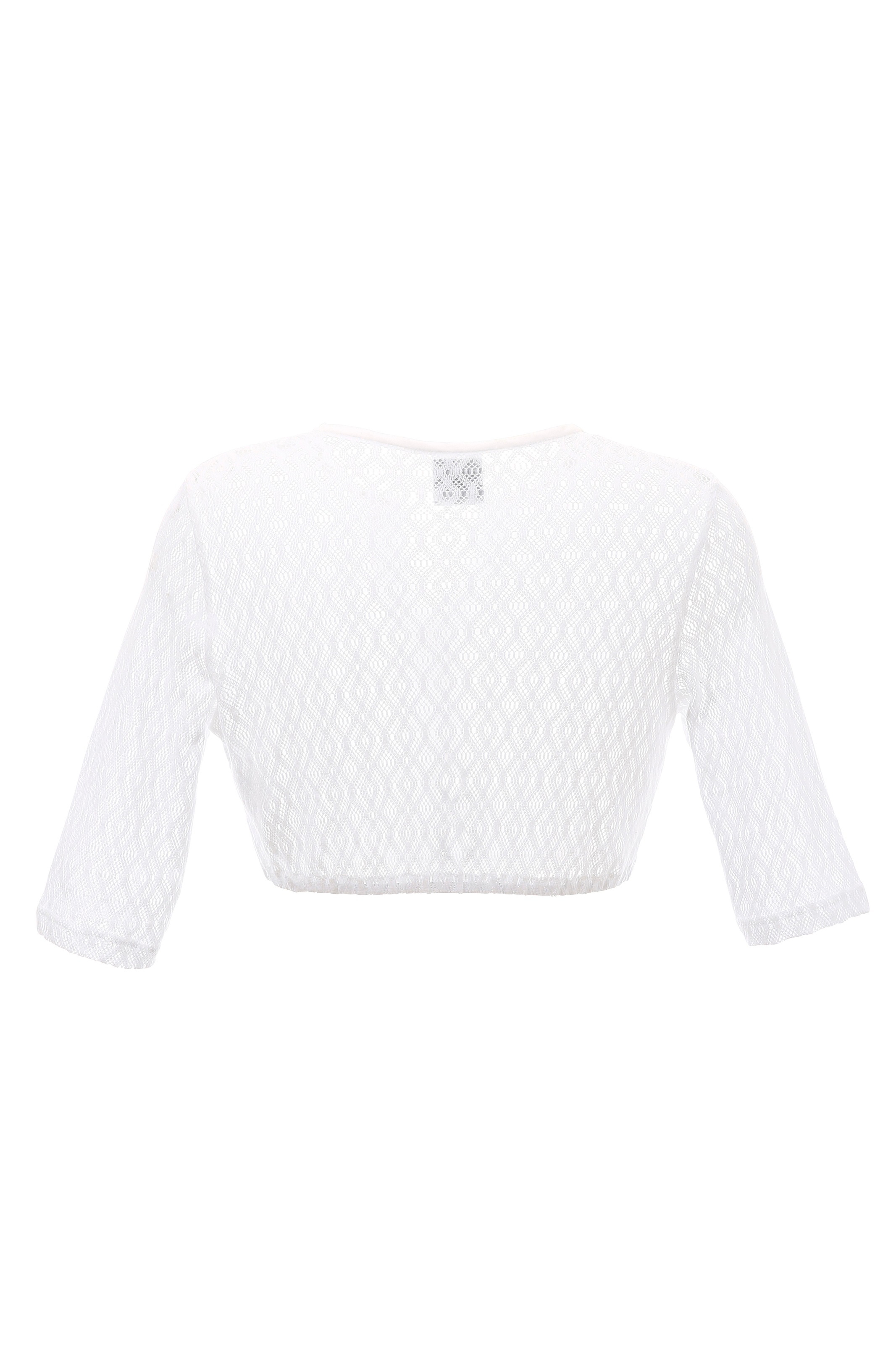 Hammerschmid Dirndlbluse, Damen, mit elastischer Jacquard-Spitze