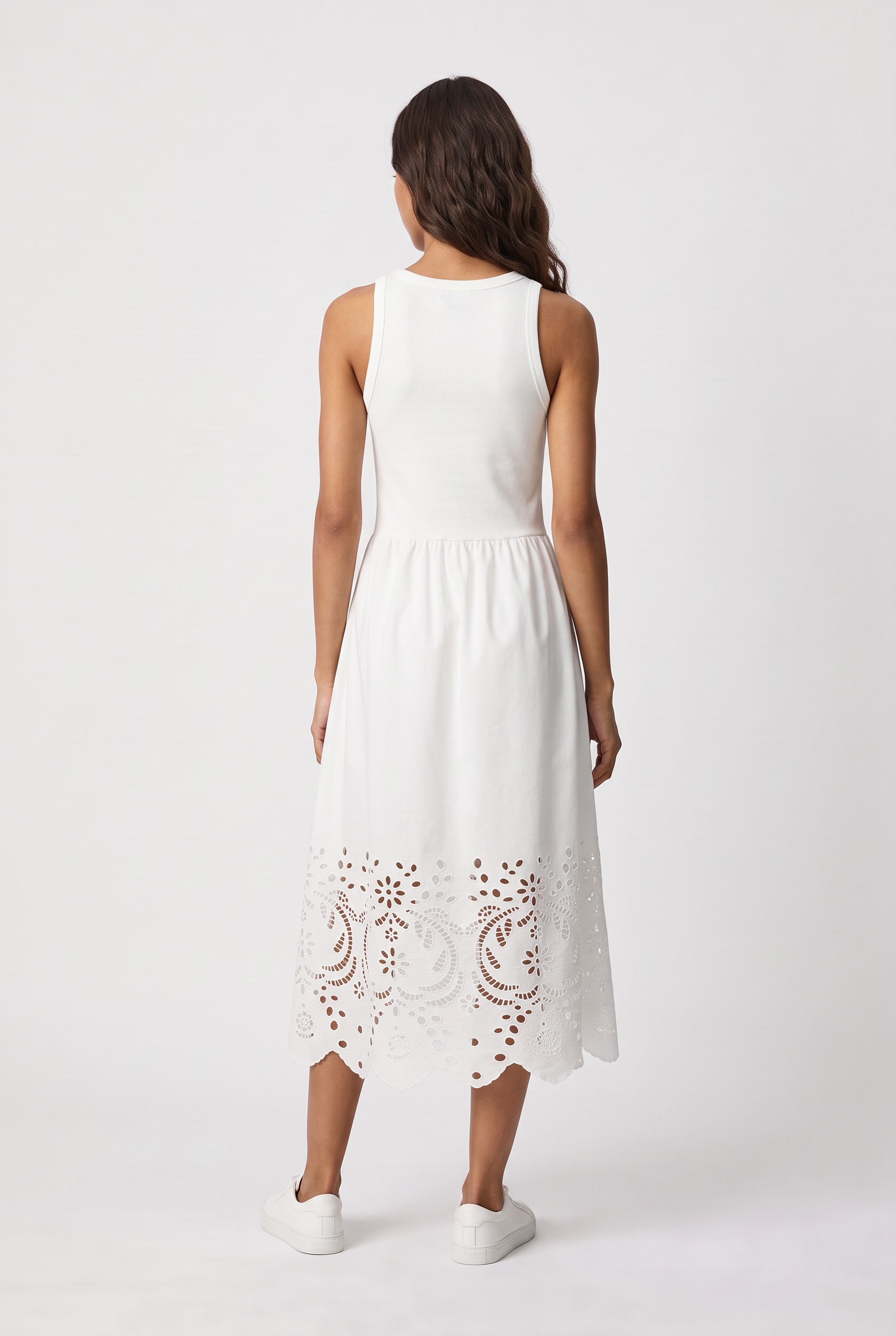 Pepe Jeans A-Linien-Kleid »NAOMI« mit Lochstickerei, ärmellos