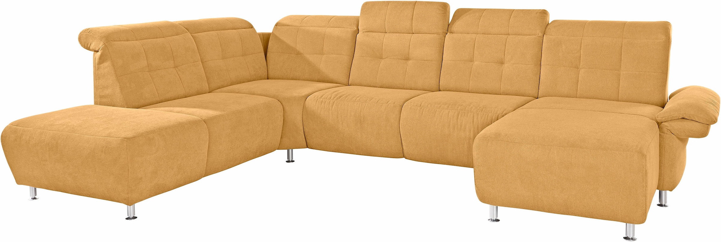 Places of Style Wohnlandschaft »Manhattan U-Form«, 2 Sitze mit elektrischer Relaxfunktion, verstellbare Armlehnen