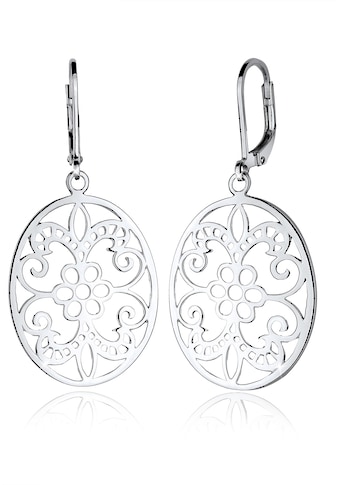 Elli Paar Ohrhänger »Ornament Blume Orientalisch Oval 925 Silber« kaufen