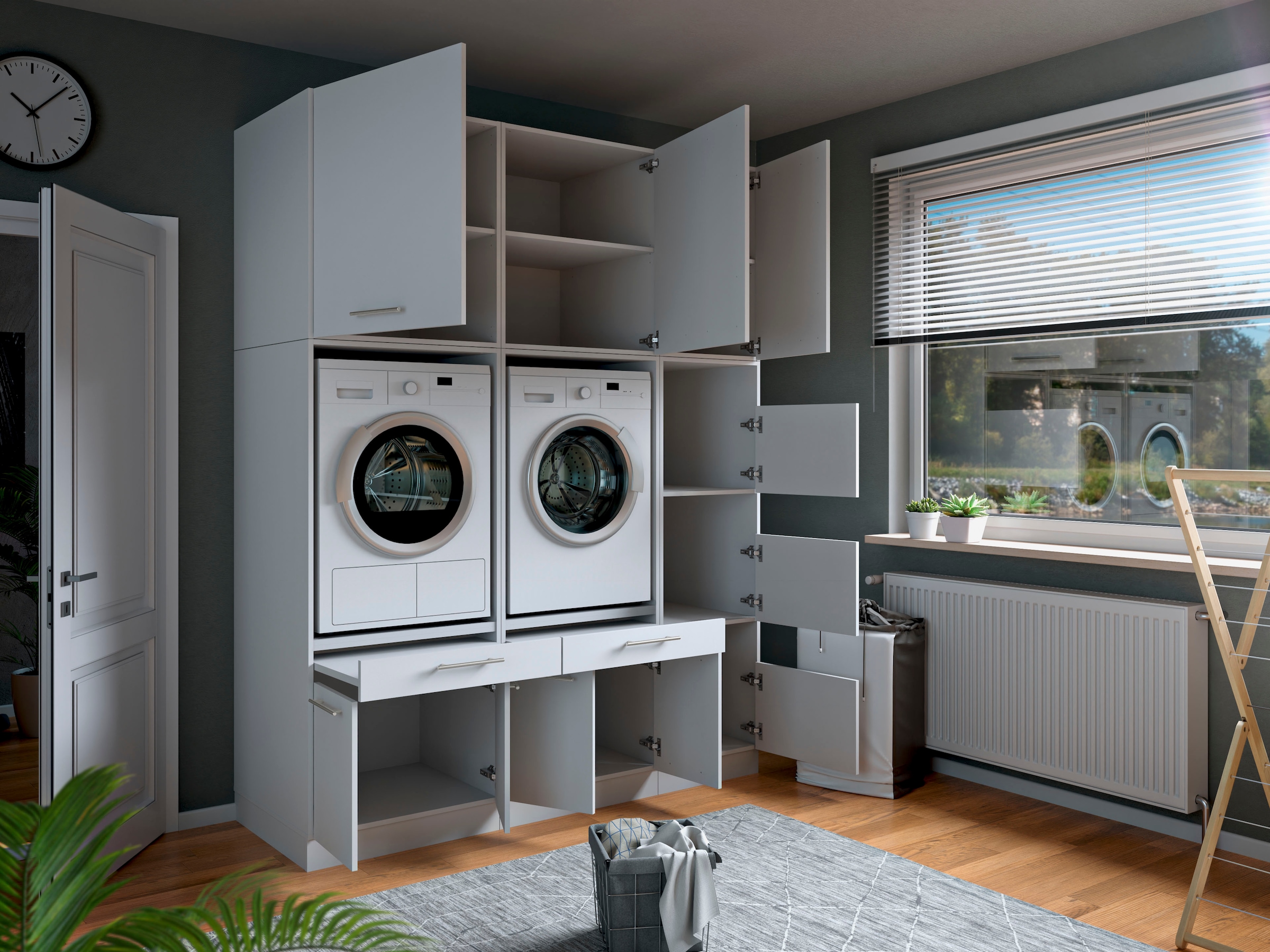 Laundreezy Mehrzweckschrank-Set »Laundreezy, 6-tlg. Mehrzweckschrank-Set B/H/T 186/238/68 cm« 6 Stk. tlg.