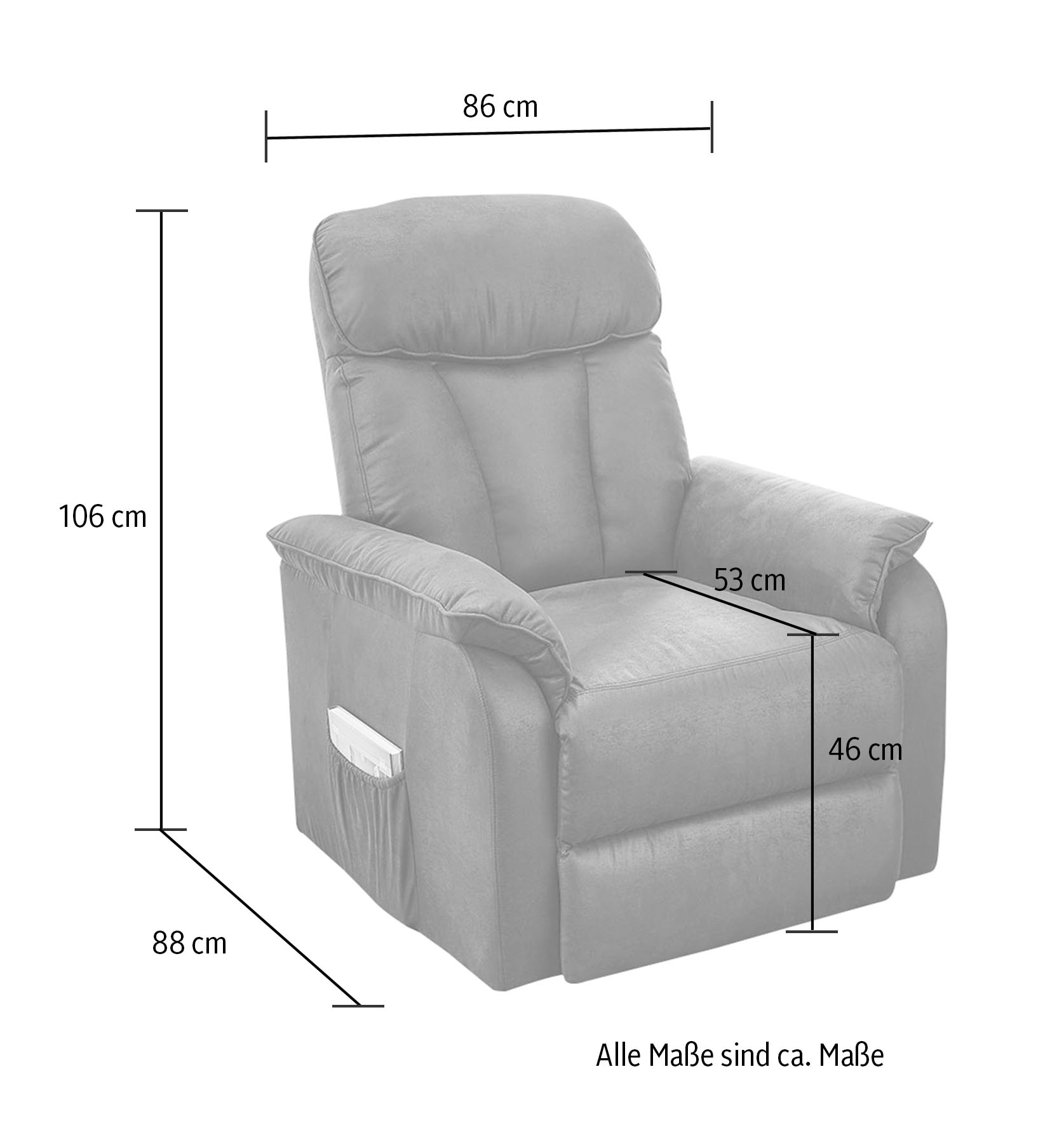 Jockenhöfer Gruppe TV-Sessel »Dorsten«, mit Liegefunktion durch  Körperdruckverstellung, TFK und Nosagfederung auf Raten bestellen