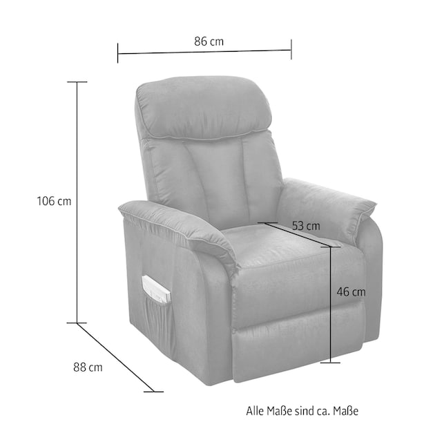 Jockenhöfer Gruppe TV-Sessel »Dorsten«, mit Liegefunktion durch  Körperdruckverstellung, TFK und Nosagfederung bestellen | UNIVERSAL