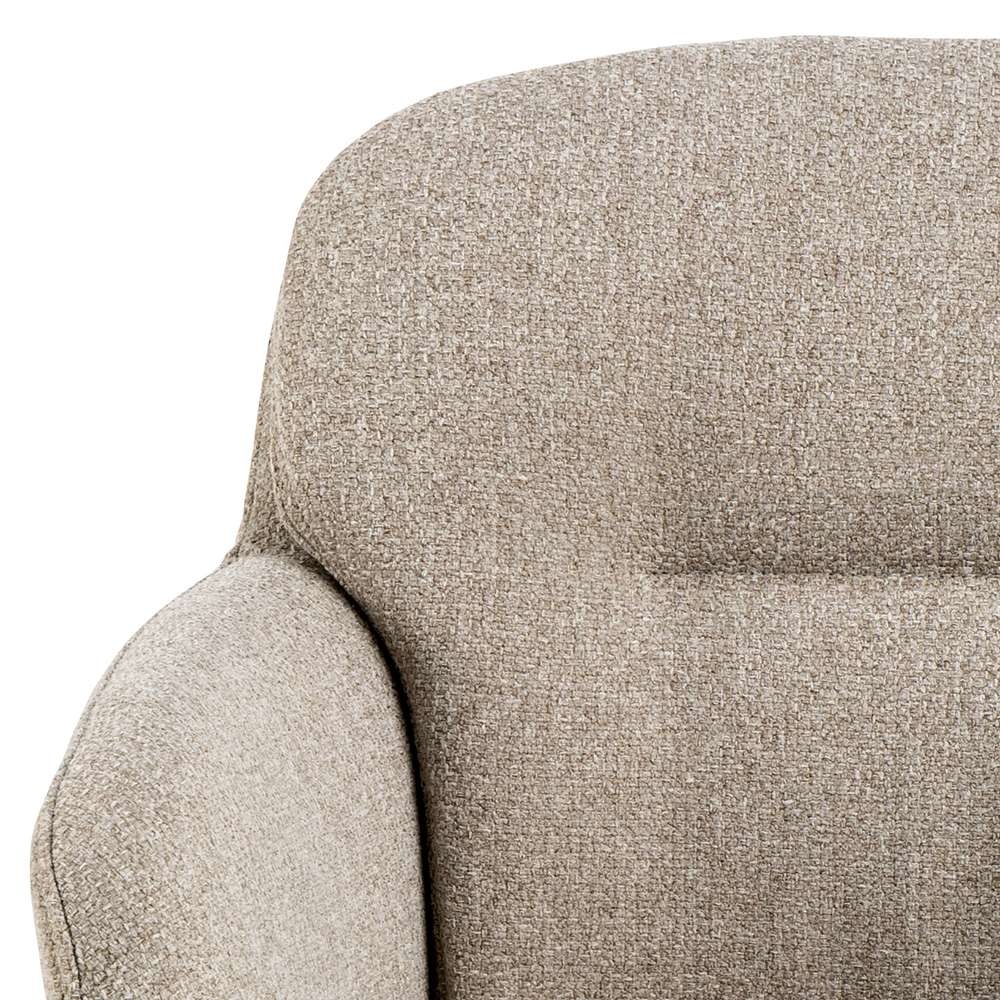ACTONA GROUP Esszimmerstuhl »Dora«, Esszimmerstuhl mit Armlehne, Alea Beige, Gestell matt schwarz