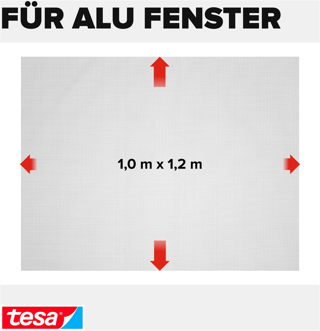 tesa Fliegengitter-Gewebe »Nachfüllrolle Aluminium - Alu-Gitter Ersatzrolle für Fliegengitter« Packung, Nachfüllrolle, 1 Stk. tlg. INSECT STOP 100 cm x 120 cm