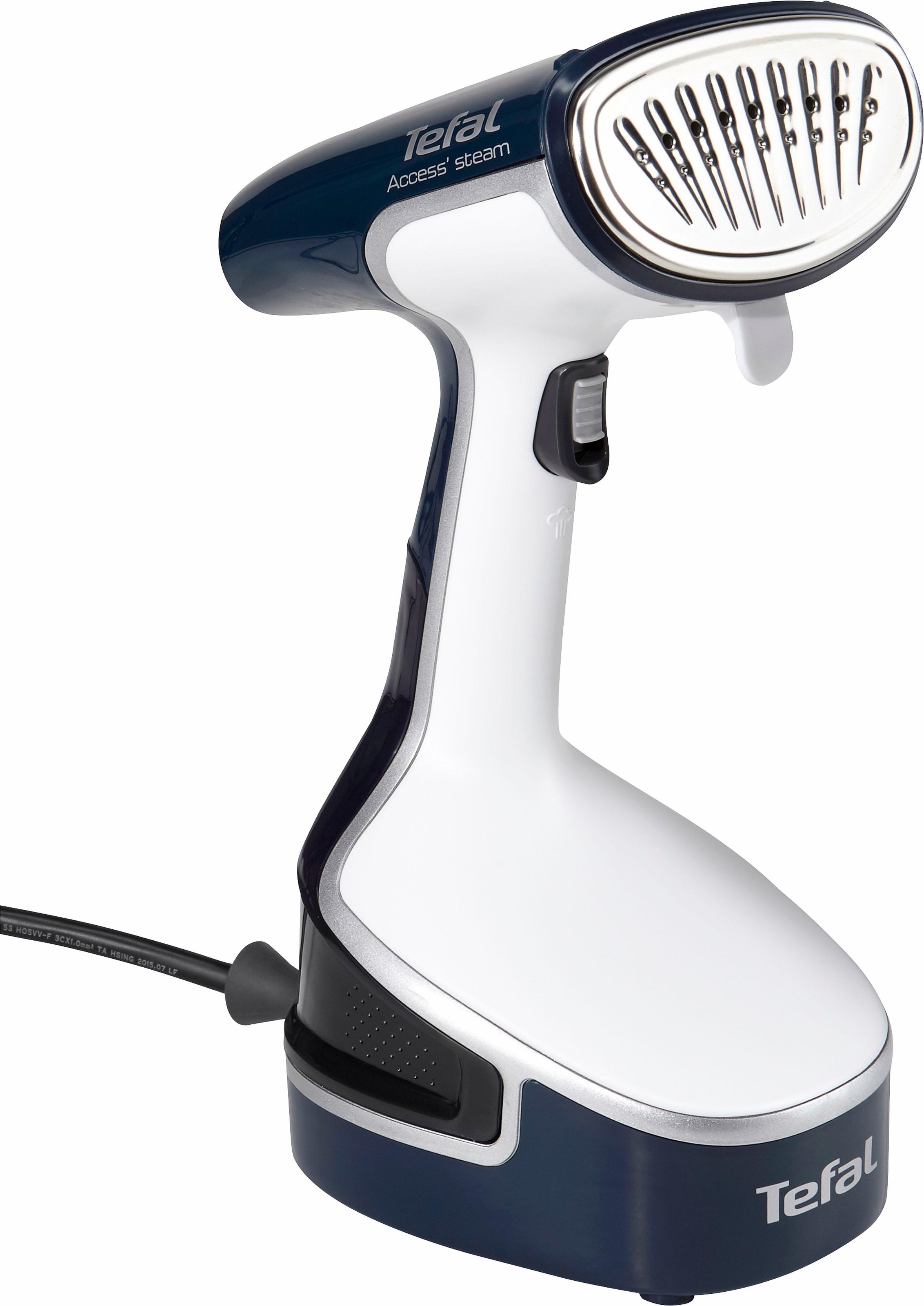 Tefal Dampfbürste »Access Steam, 1500 W, kompaktes Design, Dampfleistung 24 g/Min.,«, 1500 W, kurze Aufheizzeit, Wassertank 200ml, Steamer, dunkelblau/weiß, DR8085
