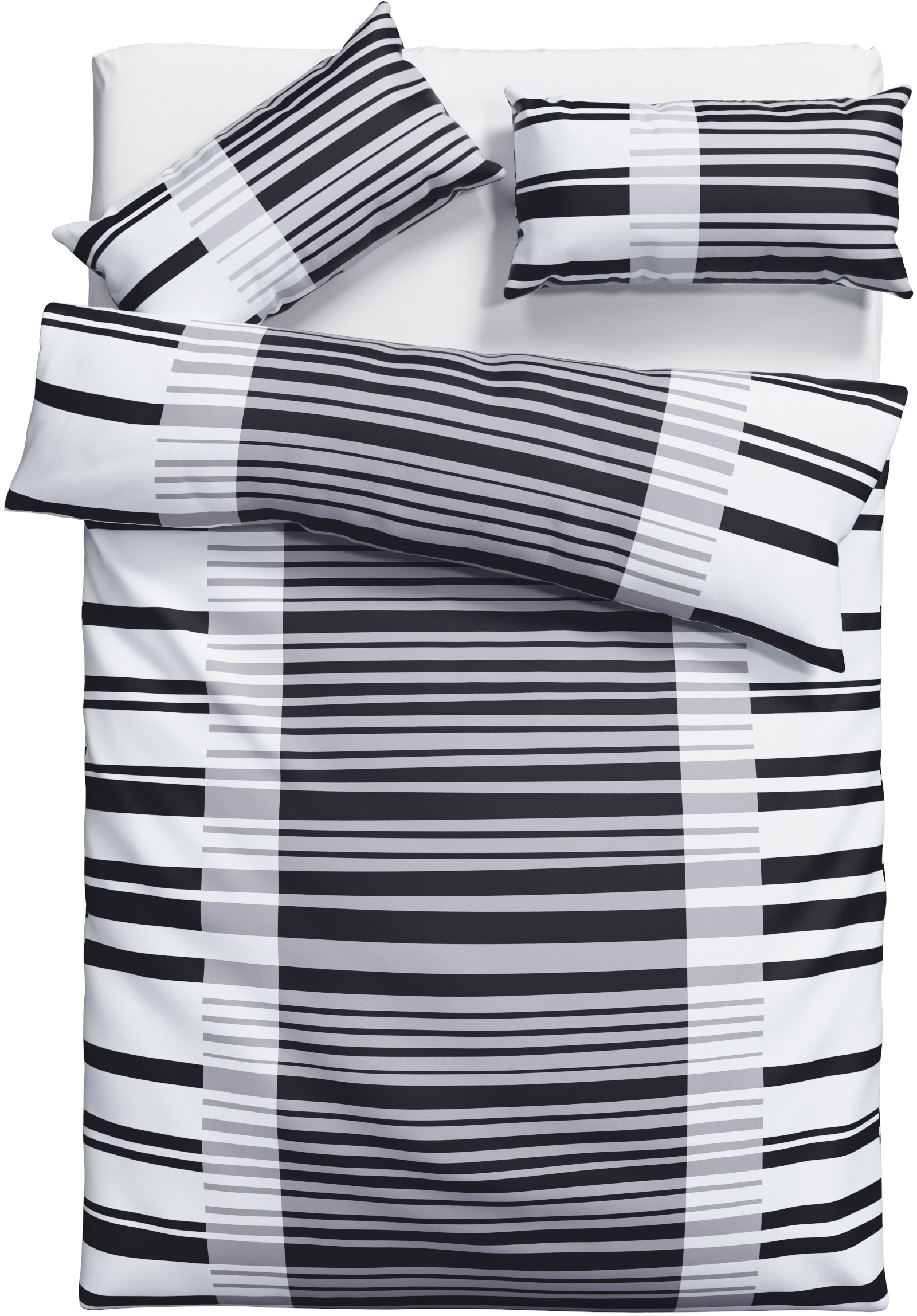 Bruno Banani Bettwäsche »Cameo in Gr. 135x200 oder 155x220 cm« 2 tlg. Bettwäsche aus Baumwolle, Bettwäsche im Streifen-Design