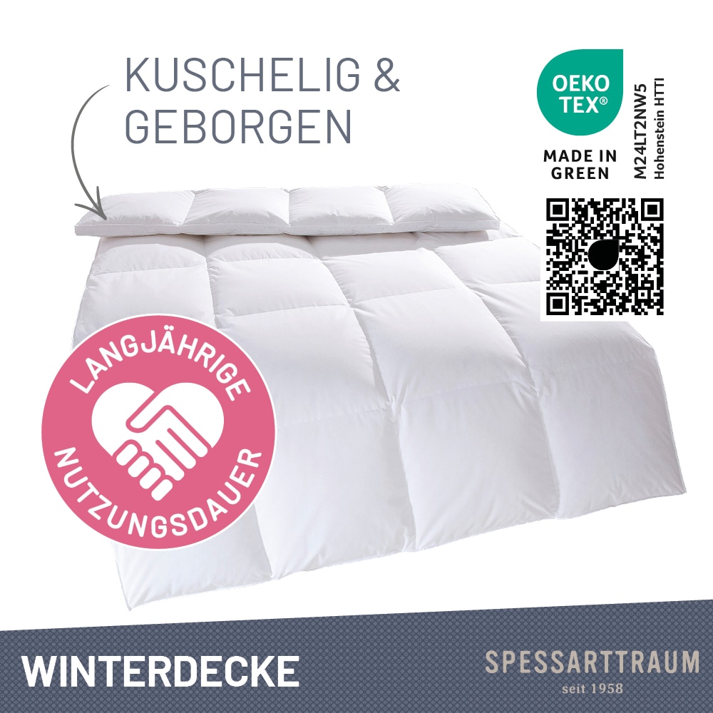SPESSARTTRAUM Daunenbettdecke + Federkissen »First Class«, (Spar-Set), Sparset: 5 Wärmeklassen, 135x200 cm & 155x220 cm