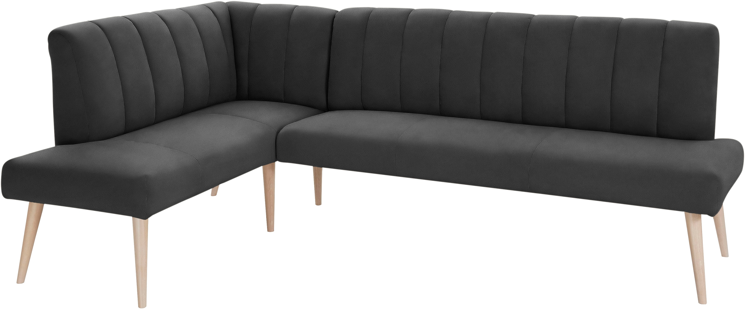 exxpo - sofa fashion Eckbank »Costa, moderne Rückensteppung, bequem und elegant, hoher Holzfuß« hochwertig verarbeitet, Frei im Raum stellbar