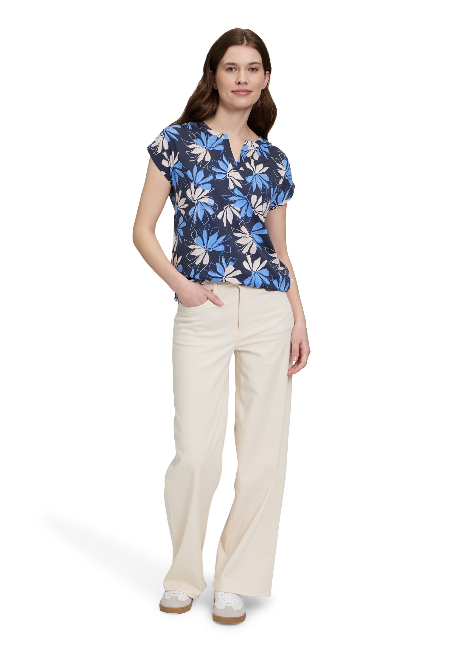 Betty&Co Kurzarmshirt »Casual-Shirt mit Tunnelzug«