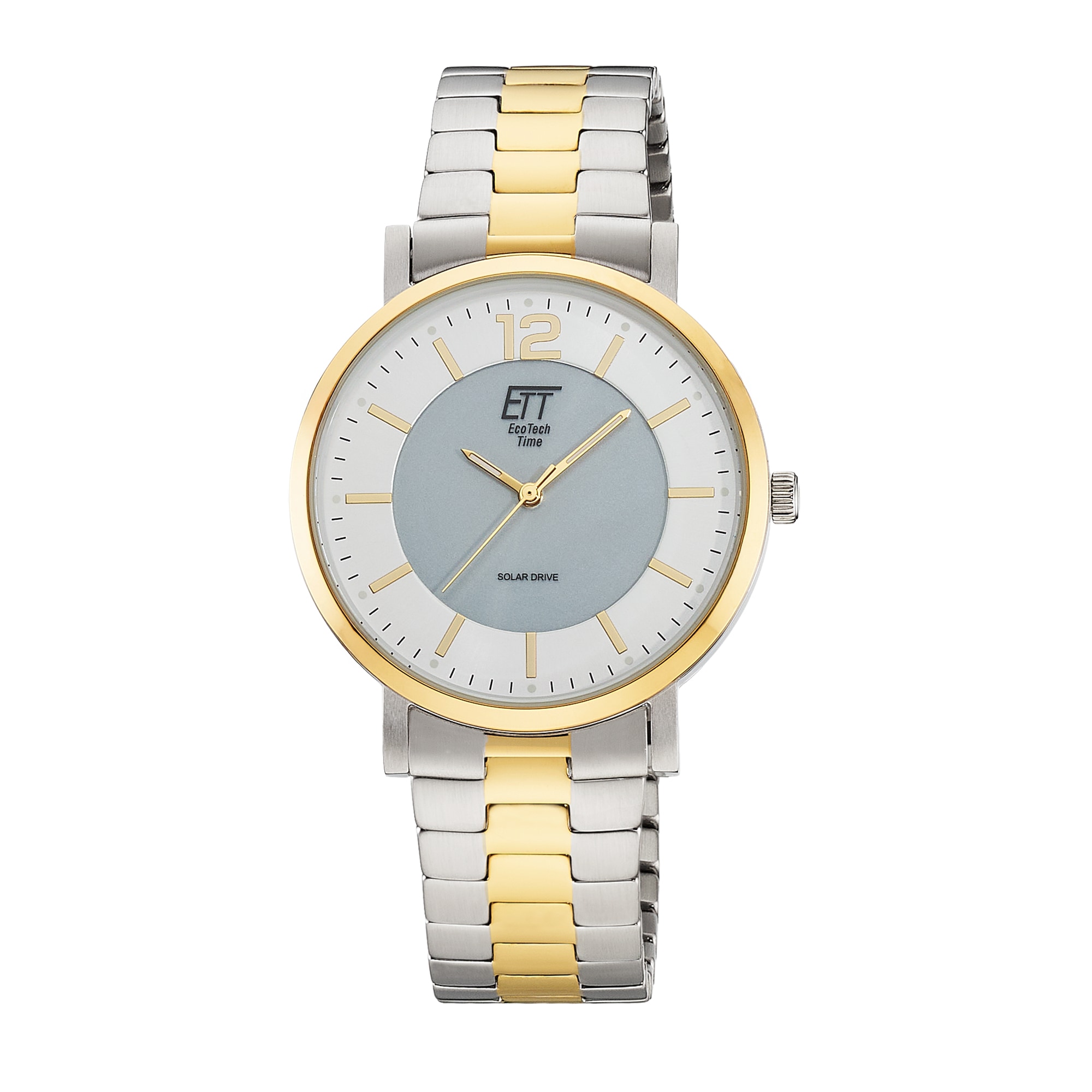 ETT Solaruhr Armbanduhr, Damenuhr, Herrenuhr, Partneruhr, Edelstahlarmband