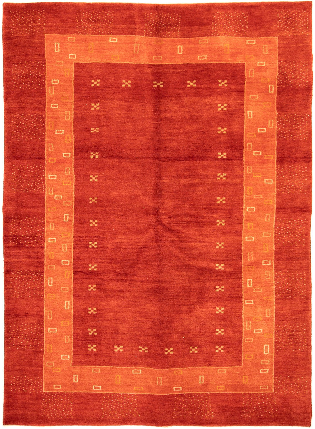 morgenland Wollteppich »Gabbeh Teppich handgeknüpft rot«, rechteckig,  handgeknüpft online kaufen