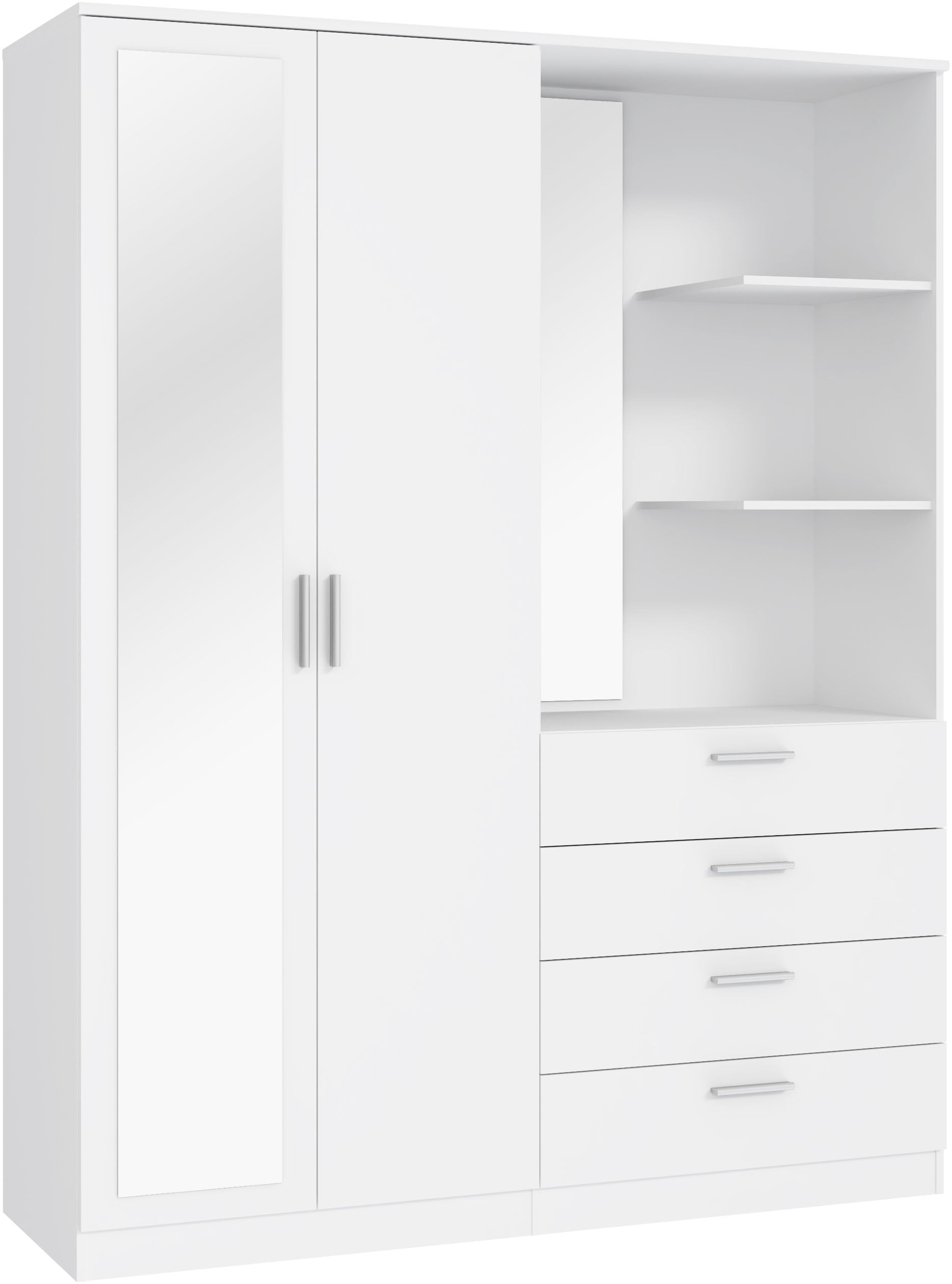 FORTE Kompaktgarderobe B/H/T 159,3/203,4/52,7 cm, Stauraumwunder