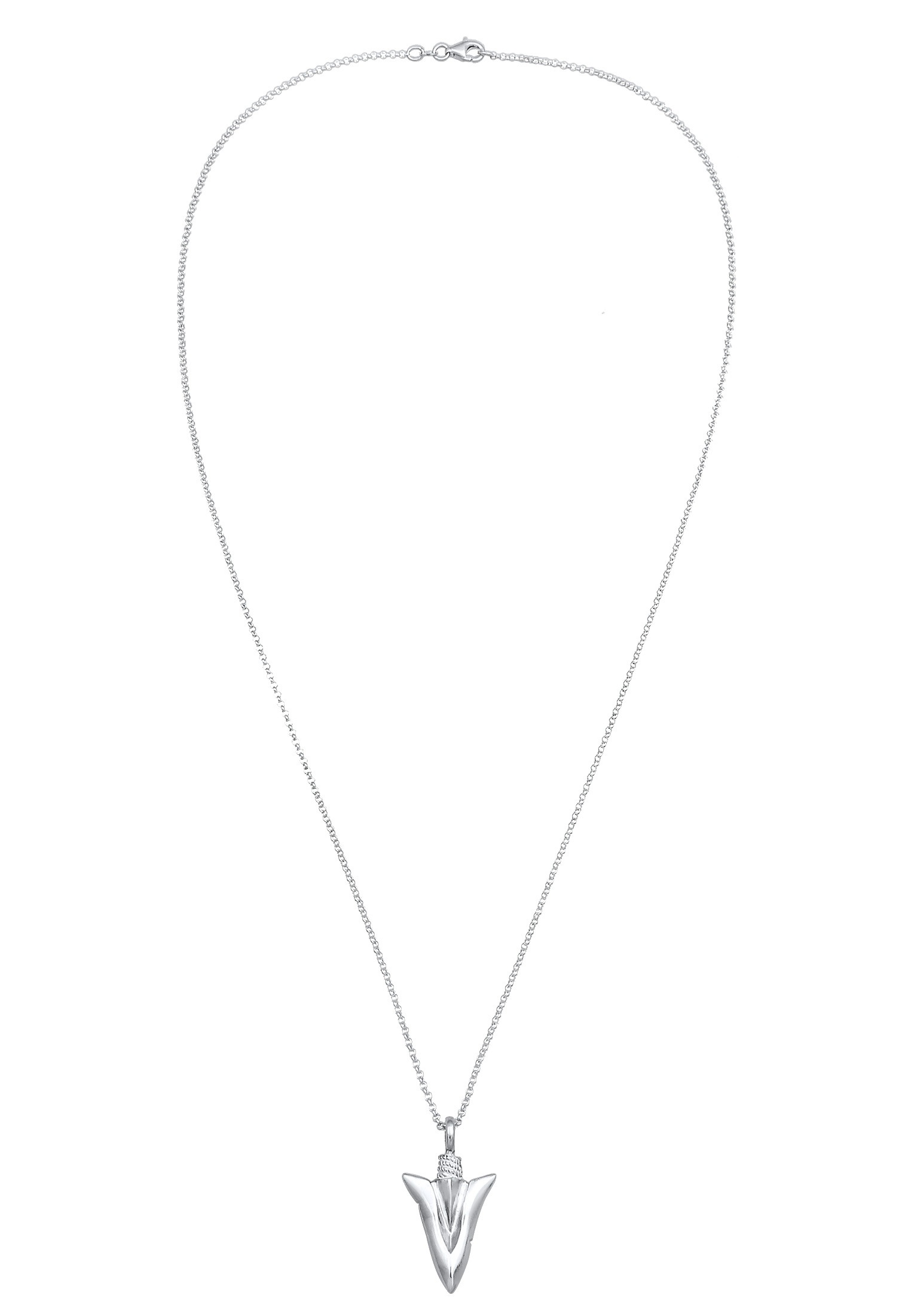 Kuzzoi Lange Kette »Halskette Pfeil Arrow Spitze Anhänger 925 Silber«