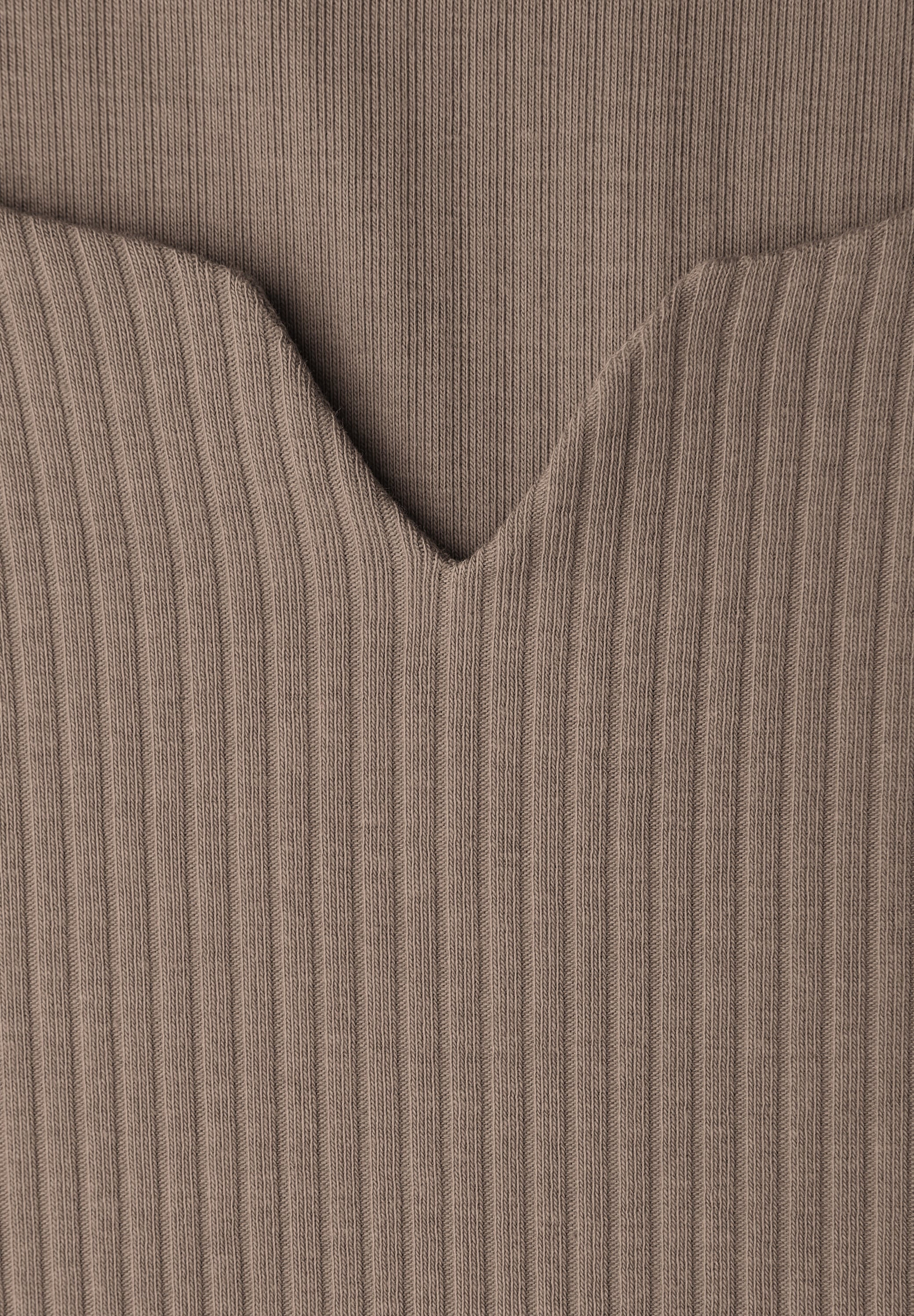 STREET ONE Langarmshirt mit Rippstruktur