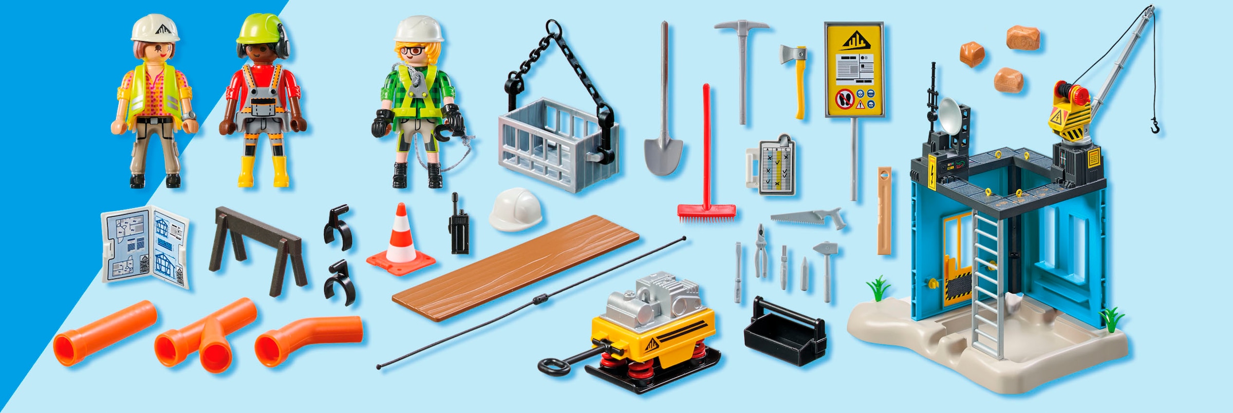 Playmobil® Konstruktions-Spielset »Baustelle (71650), Action Heroes« Made in Europe