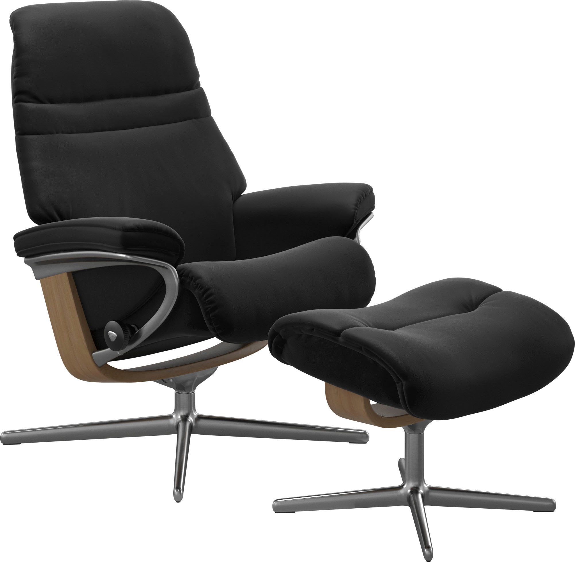 Stressless® Fußhocker »Sunrise«, mit Cross Base, Größe S, M & L, Holzakzent Eiche