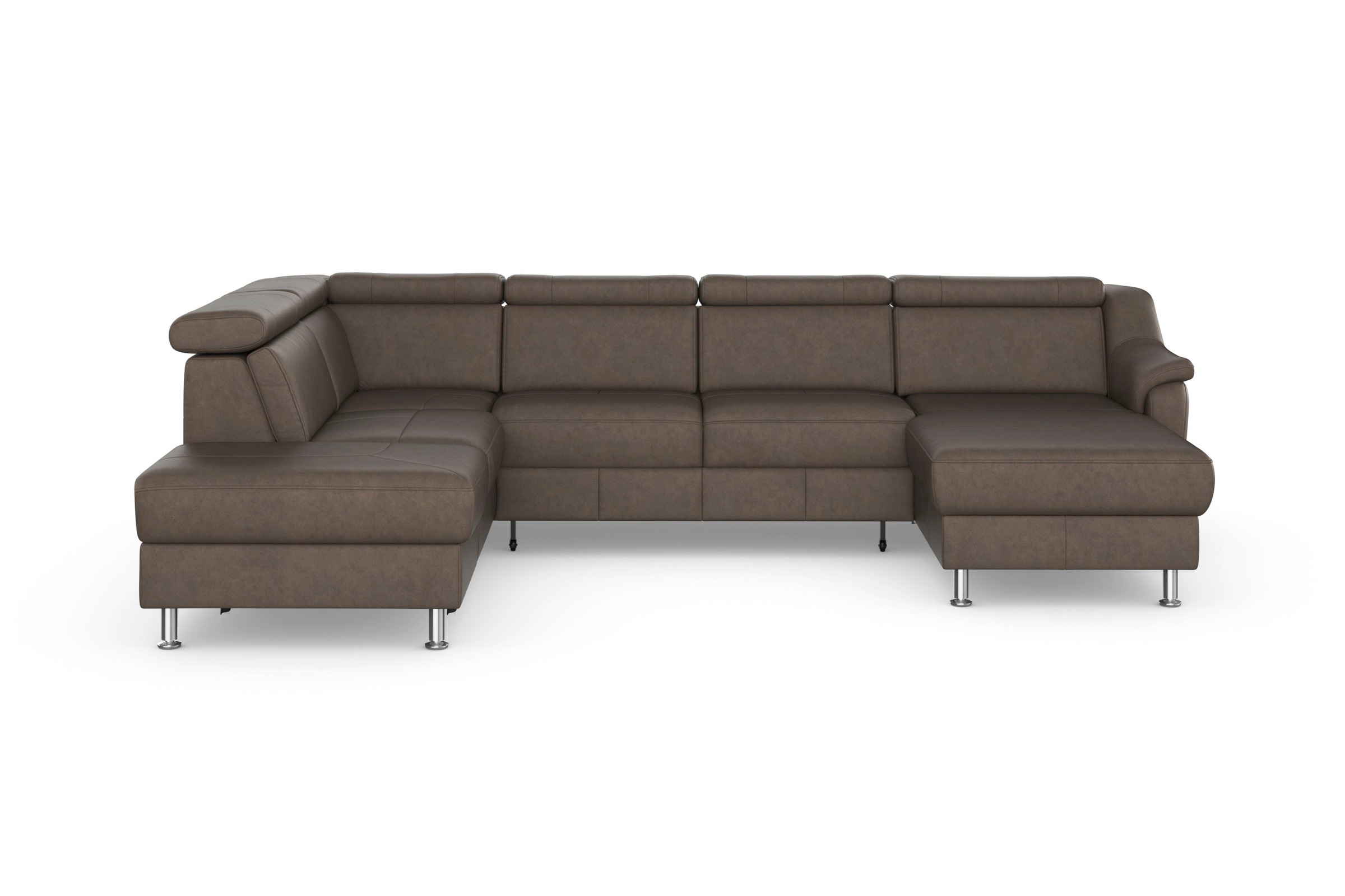 sit&more Wohnlandschaft »Freetown U-Form«, Kopfteilverstellung und Federkern, wahlweise mit Bettfunktion