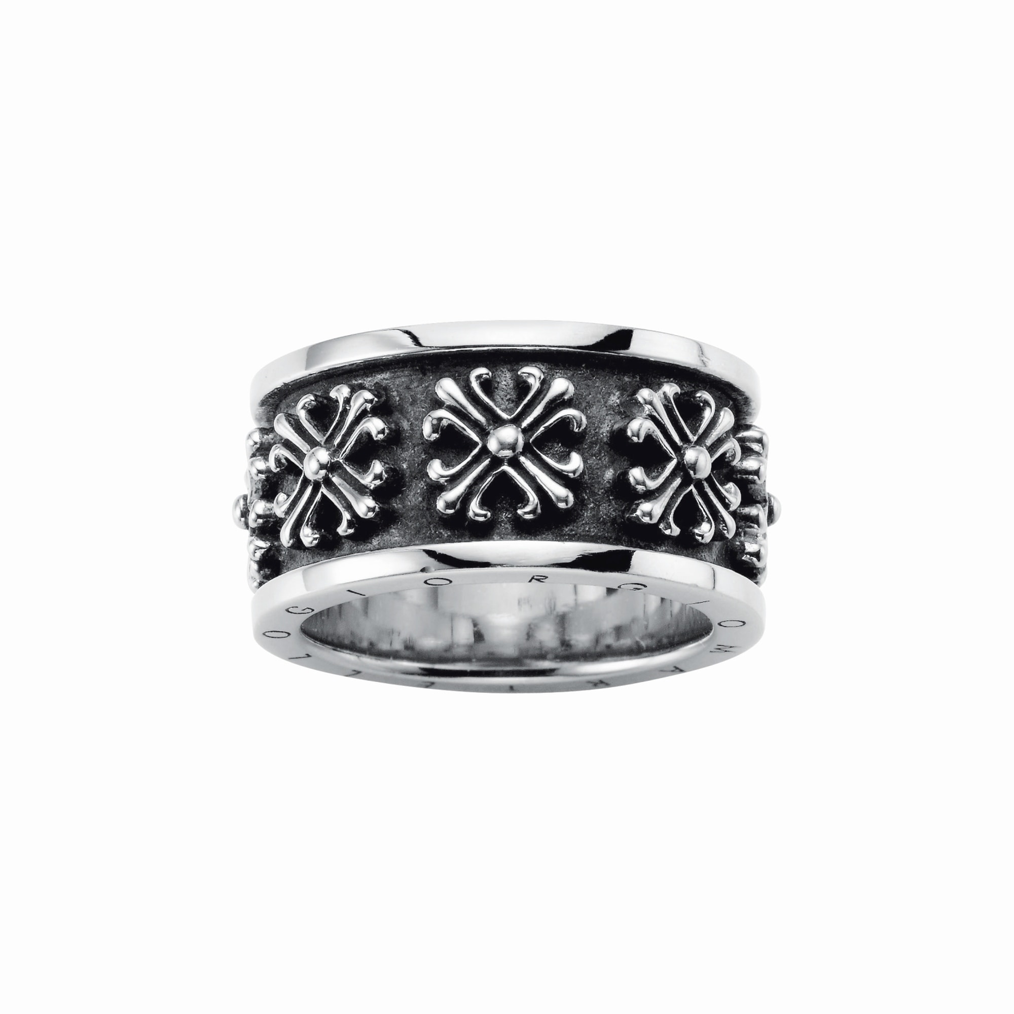 GIORGIO MARTELLO MILANO Silberring »Ring mit Kreuzen, teilweise oxydiert, Silber  925« bestellen | UNIVERSAL