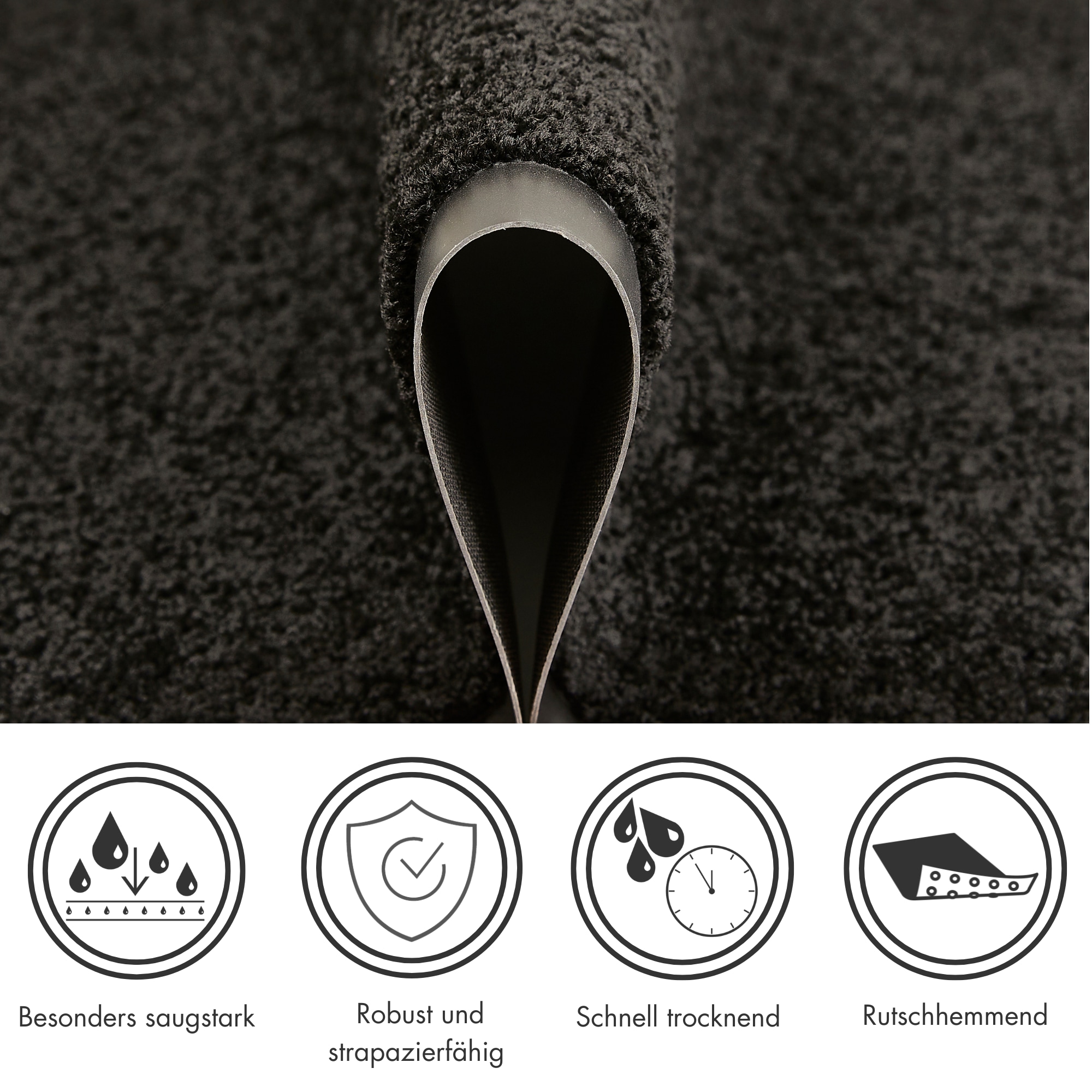 Andiamo Fußmatte »Verdi, Made in Netherlands« rechteckig 6 mm Höhe Schmutzfangmatte, Eingangsmatte, rutschfest, strapazierfähig