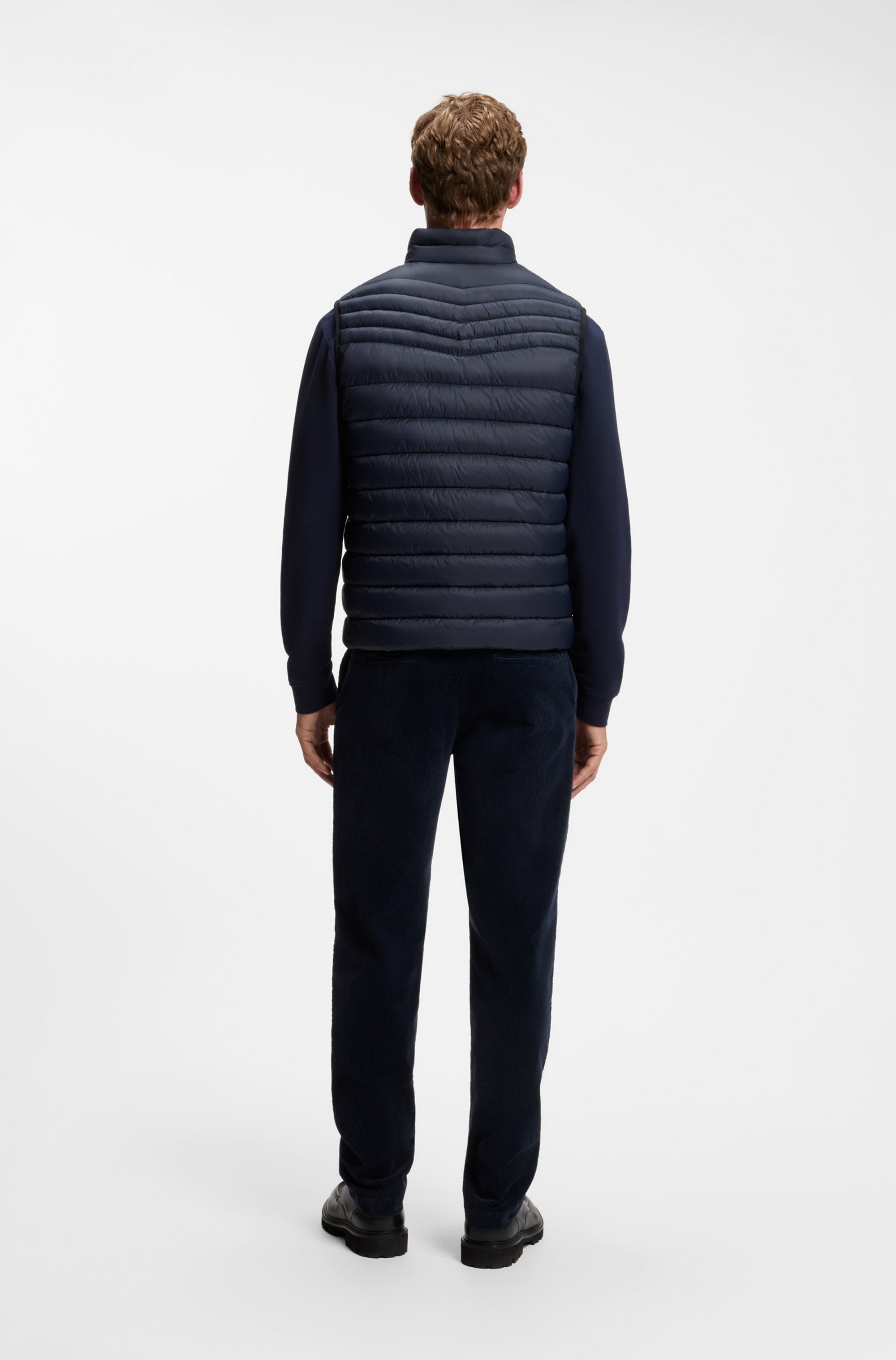 BOSS ORANGE Steppweste »Odeno« Stehkragen, slim fit, kurze Länge