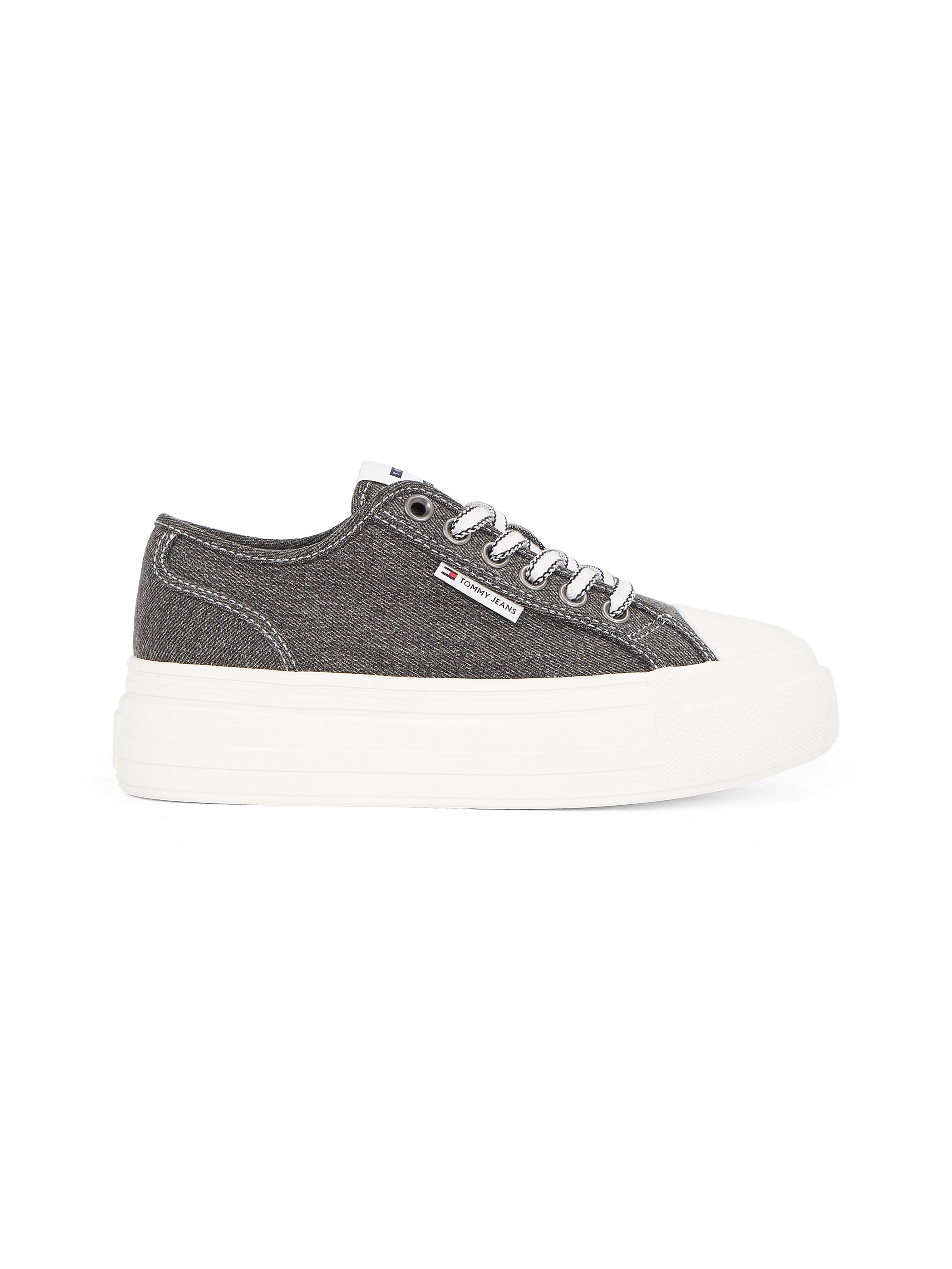Tommy Jeans Plateausneaker »TJW FOXING FLATFORM LC«, Freizeitschuh, Halbschuh, Schnürschuh im Jeans-Look