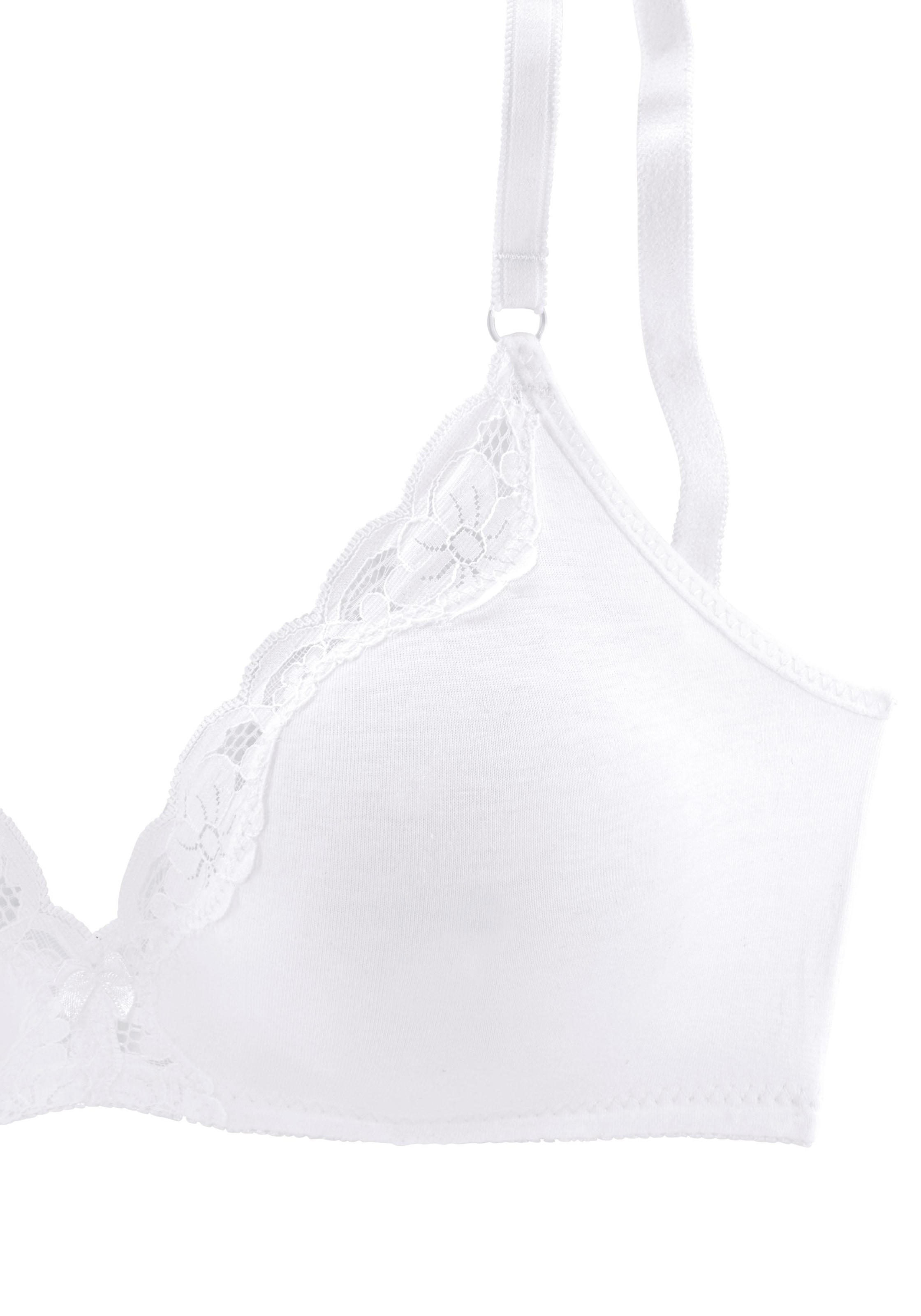 petite fleur Bralette-BH, ohne Bügel aus Baumwolle mit Spitze