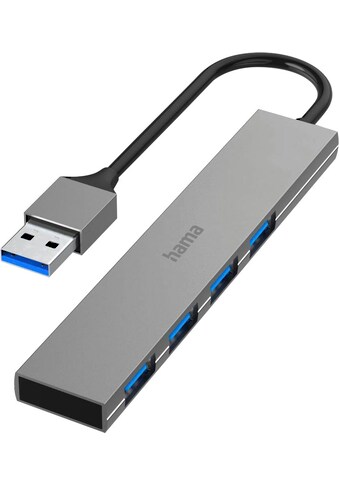 Hama USB-Adapter »USB-Hub, 4 Ports, USB 3.0, 5 Gbit/s, Alu, Ultra Slim USB-Hub«, USB... kaufen