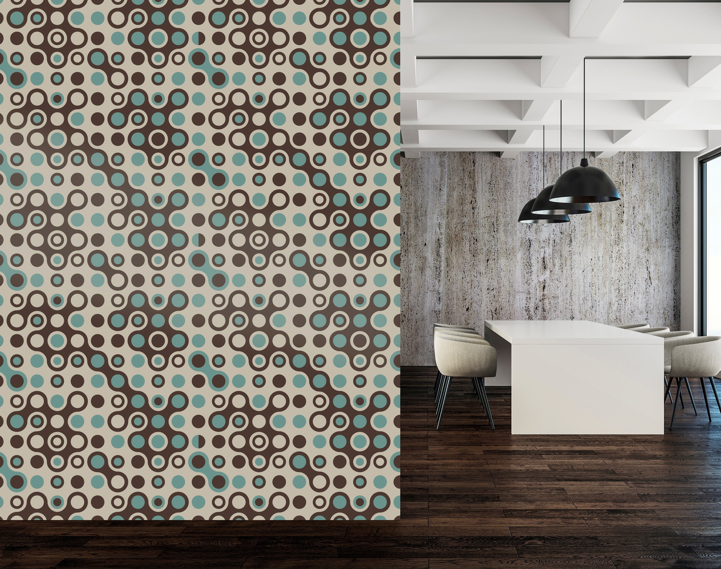 queence Vinyltapete »Azra«, gemustert-Farbverlauf-bedruckt-abstrakt, 90x250cm, selbstklebend, kinderleichte Anbringung, Sticker