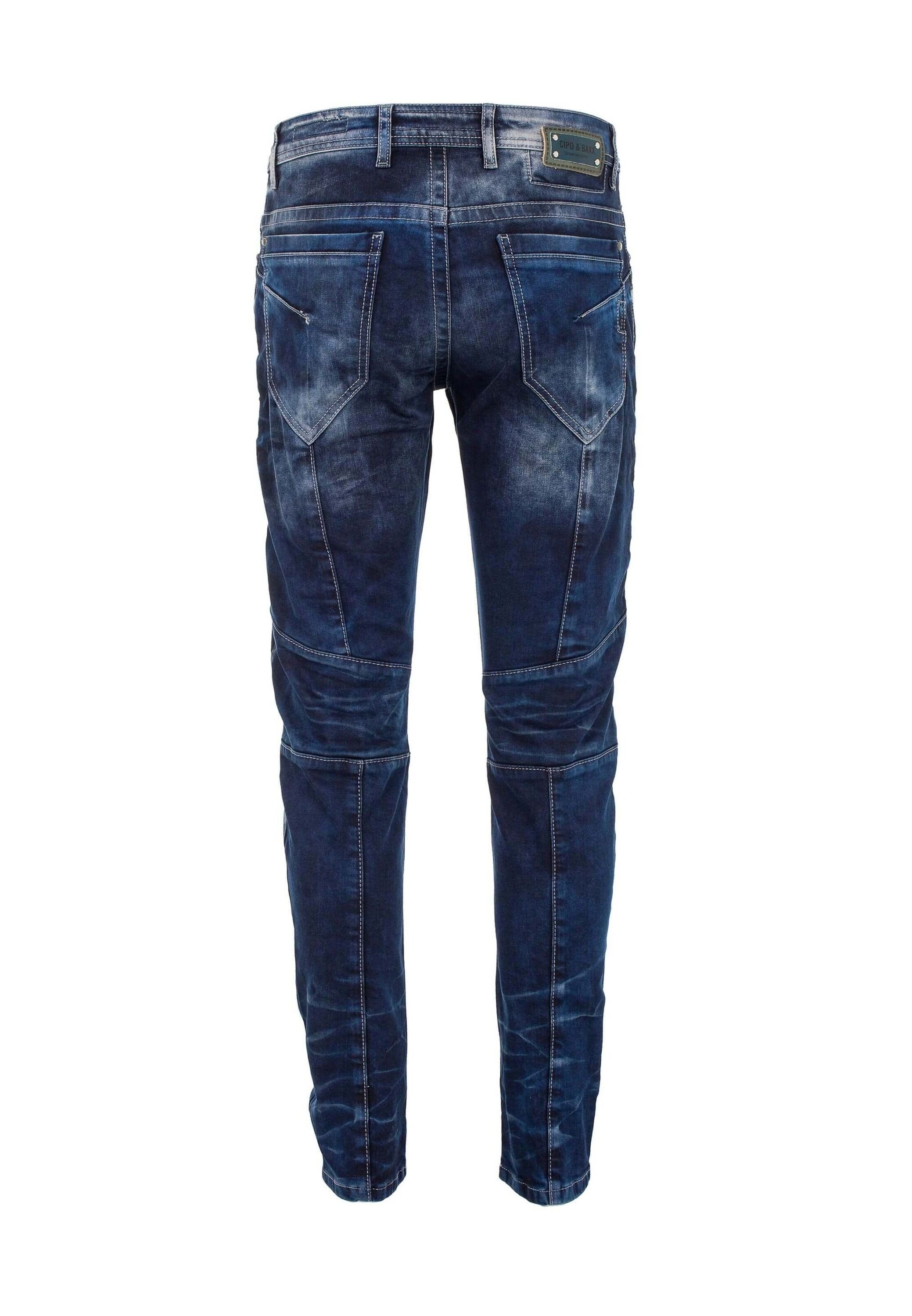 Cipo & Baxx Tapered-fit-Jeans »Cipo & Baxx Jeans« mit cooler Waschung und Ziernähten, CD-286