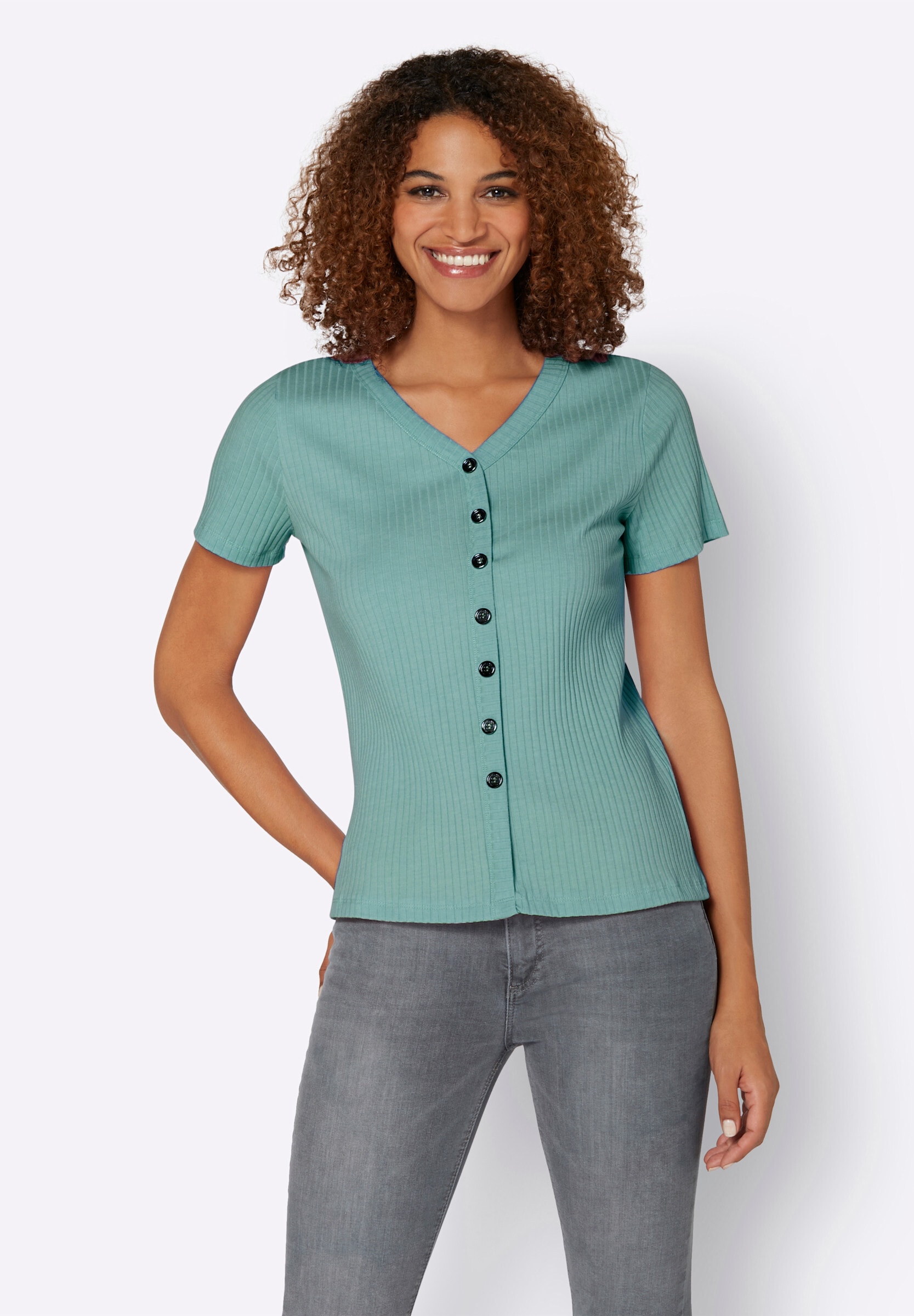 Witt T-Shirt »Shirt Kurzarmshirt in elastischer Ripp-Qualität«