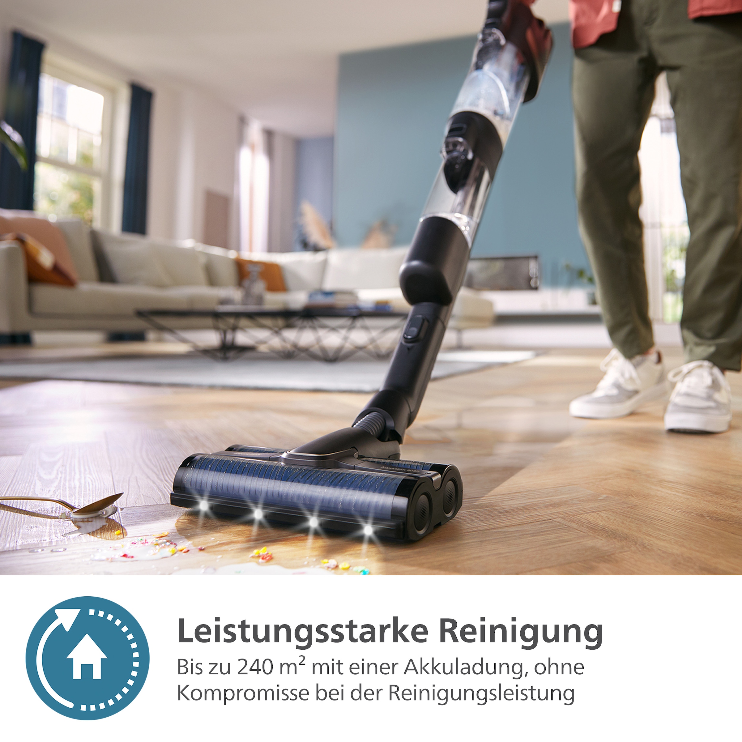 Philips Nass-Trocken-Akkusauger »AquaTrio Cordless 9000 Series XW9463/11«, 3-in-1-Reinigungslösung, mit automatischem Reinigungssystem