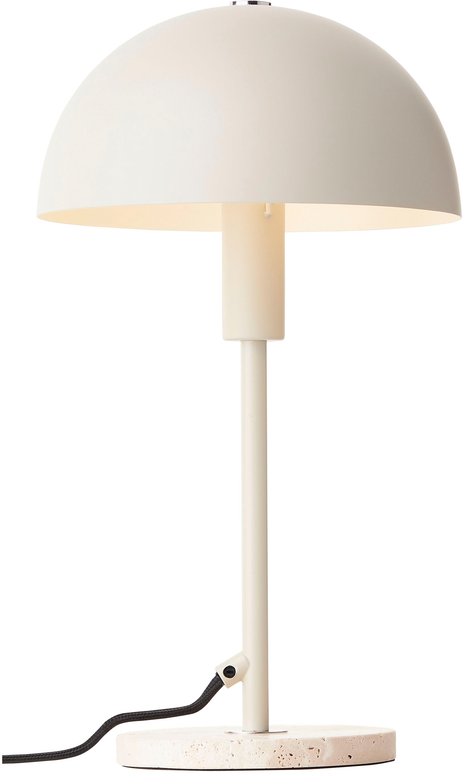 LeGer Home by Lena Gercke Tischleuchte »Linnea Pilz Lampe - Travertin Steinfuß«, Leuchtmittel E14 | ohne Leuchtmittel, Pilzleuchte, Tischlampe, Höhe 35,5 cm, Naturstein, Pilzlampe
