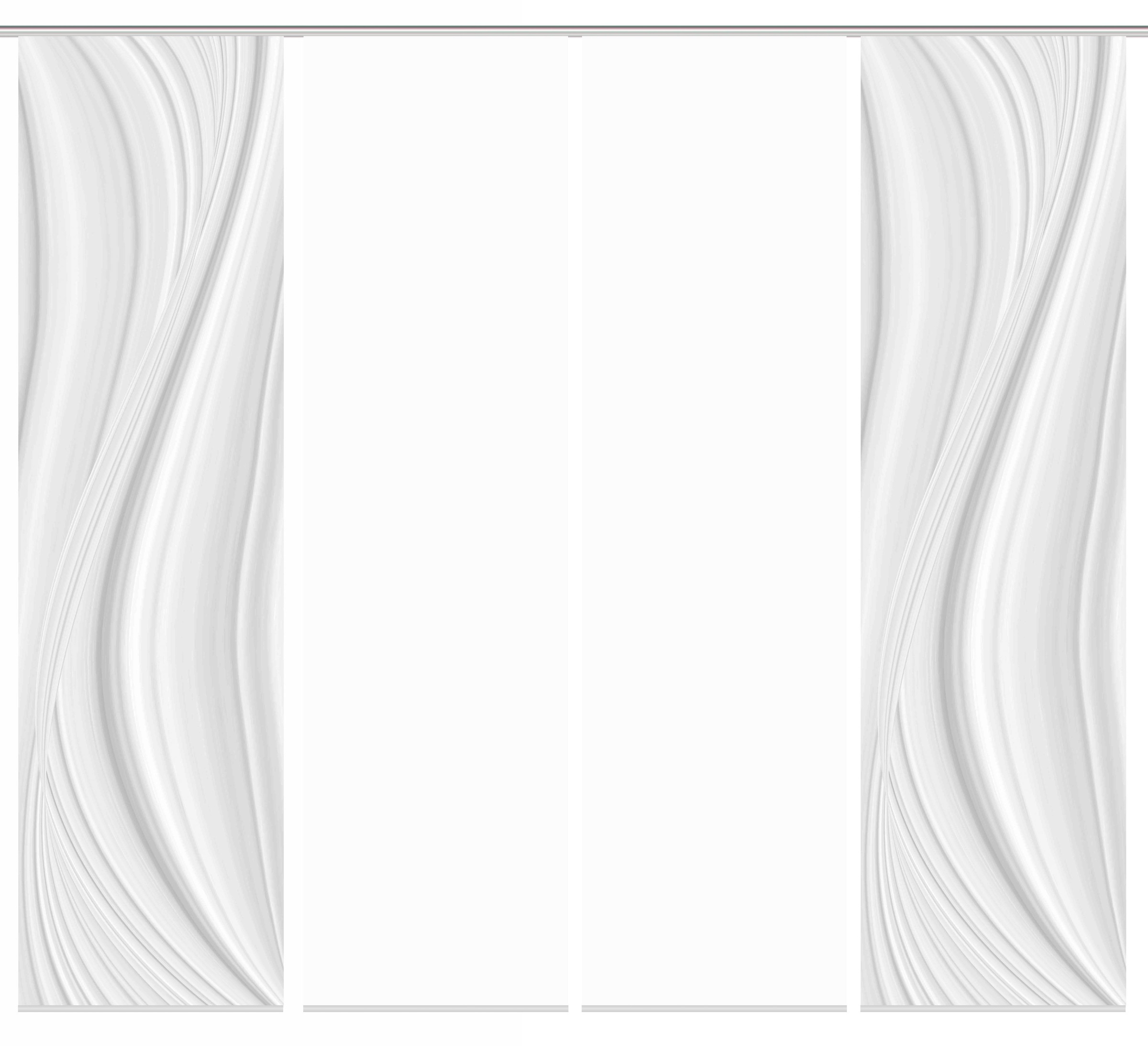 HOME WOHNIDEEN Schiebegardine »LAURINA 4er SET«, (4 St.), Schiebevorhang Digidruck 4er Set LAURINA