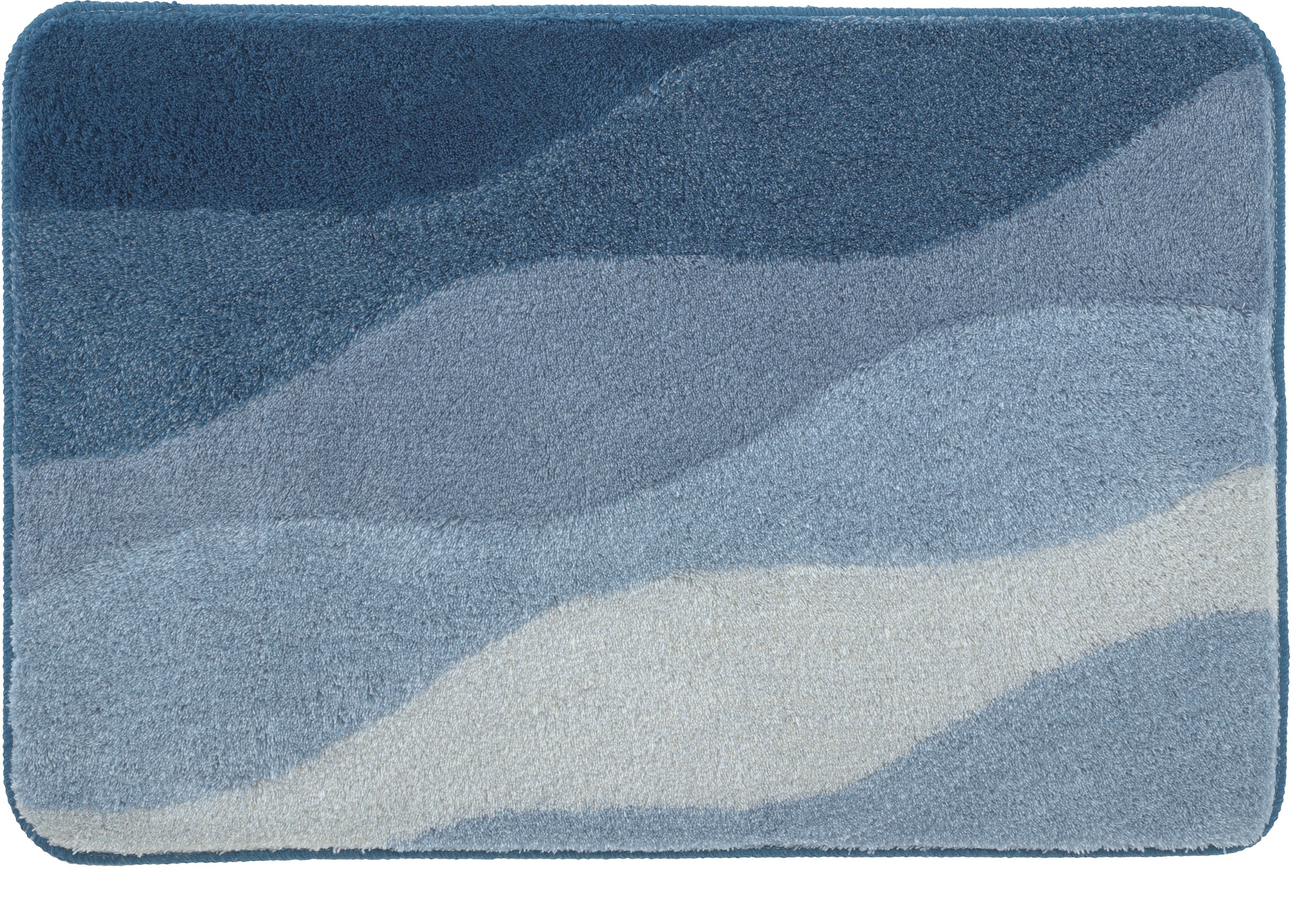 Kleine Wolke Badematte »Malena«, rutschhemmend beschichtet, fußbodenheizungsgeeignet, Badteppich, modernes Wellen Design, Farbverlauf, waschbar