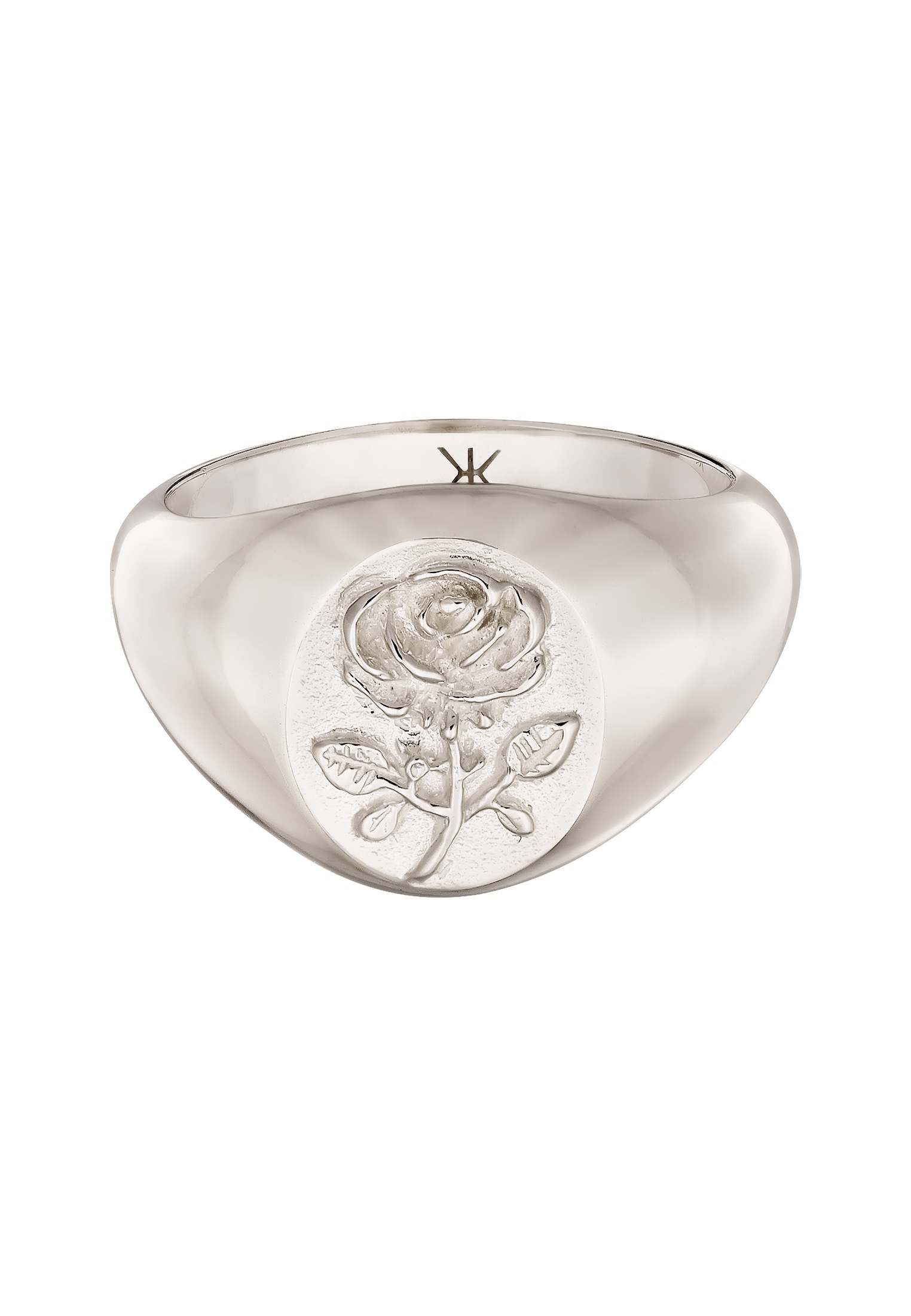 Kuzzoi Siegelring »Ring Siegelring Rose Flower 925 Sterling Silber«