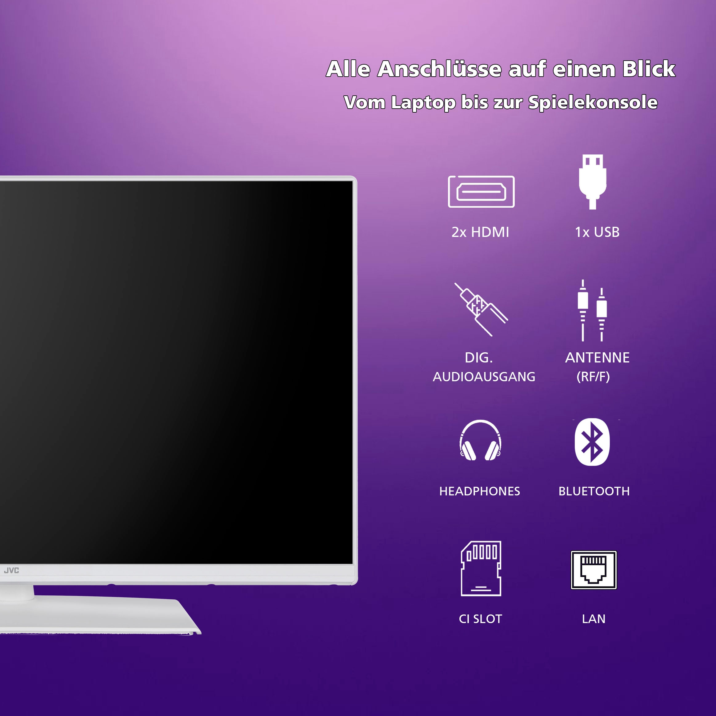 JVC LED-Fernseher »LT-32VF5355W«, Full HD, Smart-TV