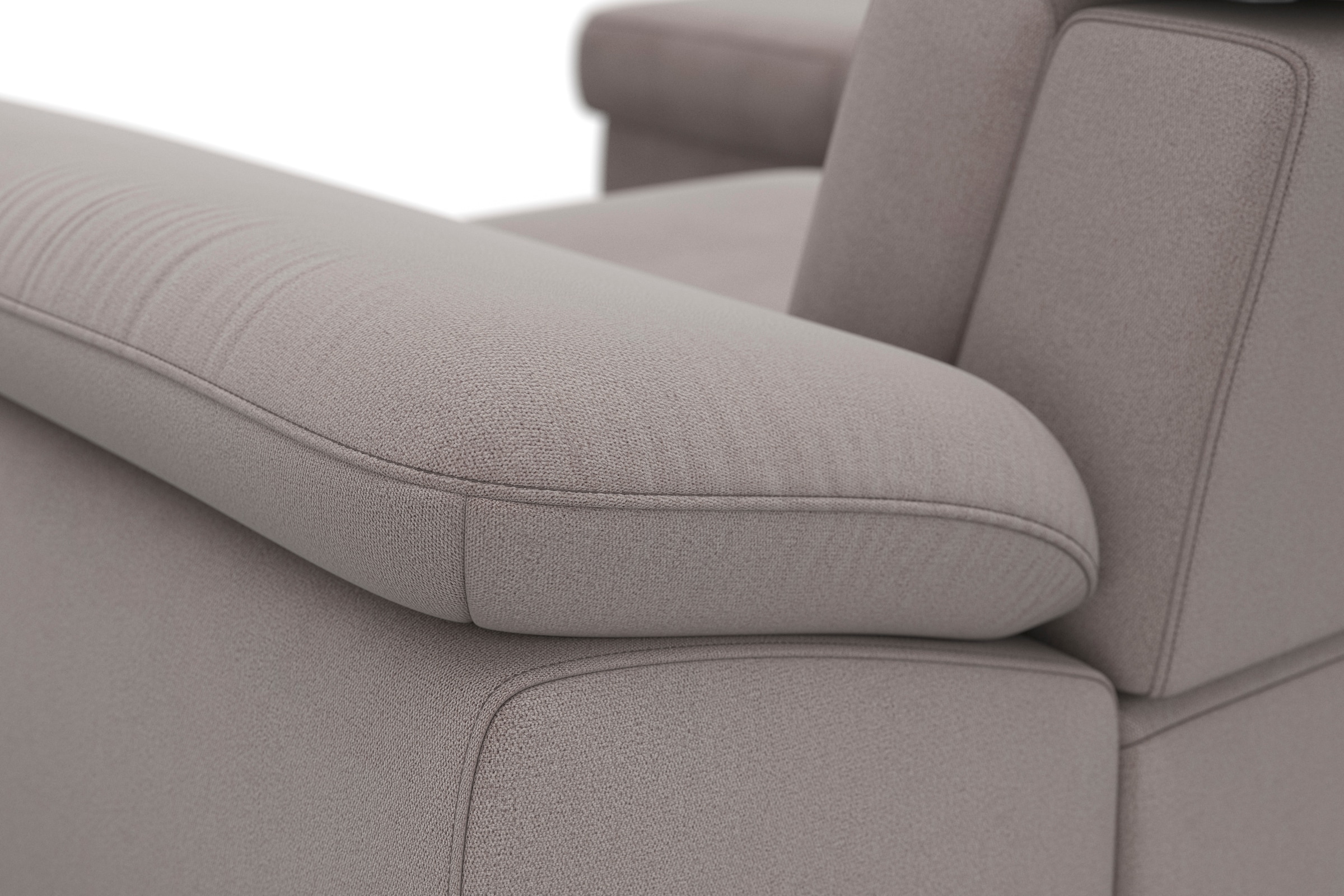 sit&more Ecksofa »Cabrio L-Form, mit Sitztiefenverstellung, Arm- und Kopfteilverstellung«, 3 Nierenkissen, Federkern, optional Bettfunktion und Stauraum