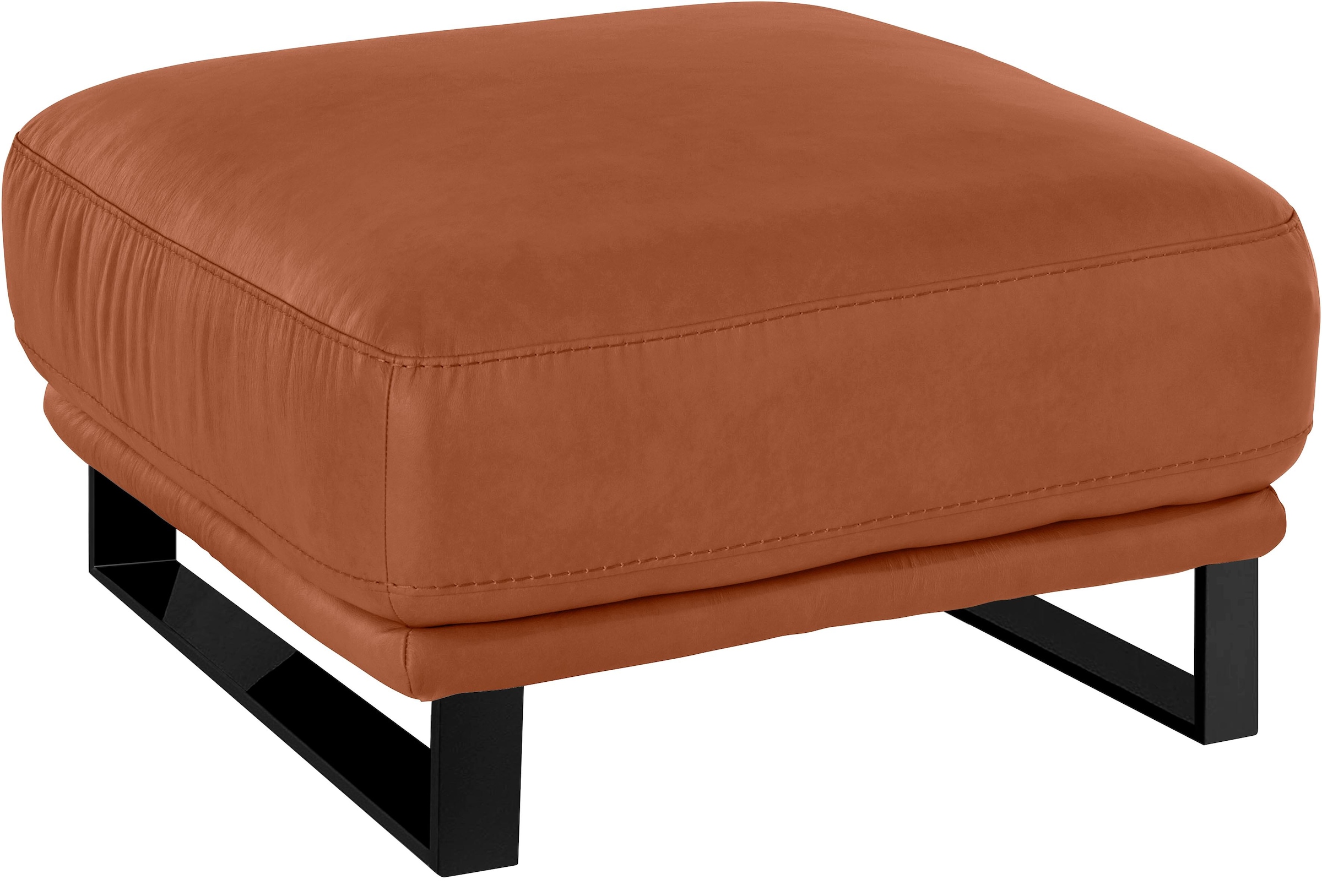 W.SCHILLIG Hocker »montanaa«, mit Metallkufen in Schwarz pulverbeschichtet, Breite 71 cm