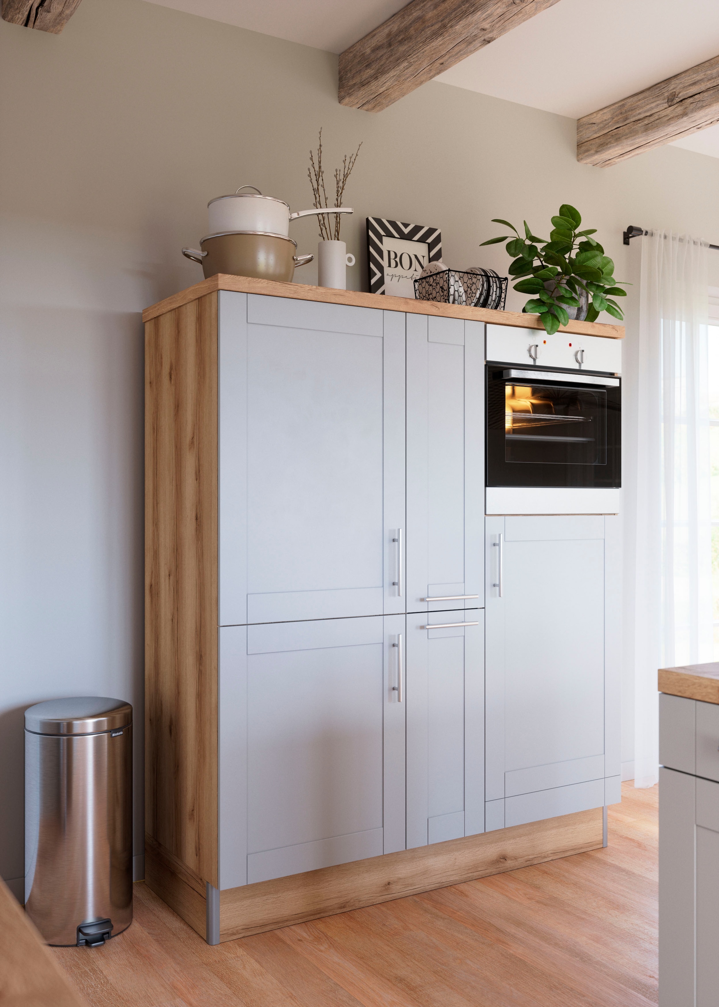 OPTIFIT Küche »Ahus«, 150 cm breit, ohne E-Geräte, Soft Close Funktion, MDF  Fronten auf Raten bestellen