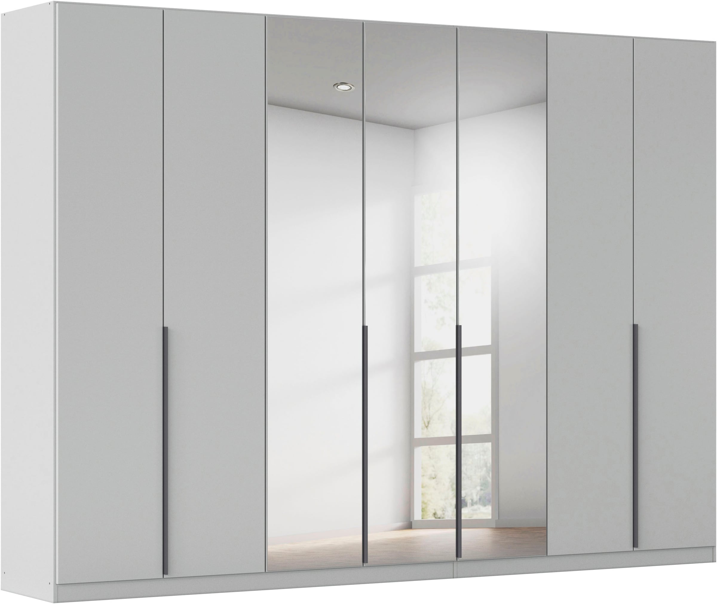 rauch Drehtürenschrank »Kleiderschrank Schrank Garderobe AGORDO mit Dekor- oder Hochglanzfront«, (in zwei Griff-Farben), durchdachte Innenausstattung, in 6 Breiten und 2 Höhen MADE IN GERMANY