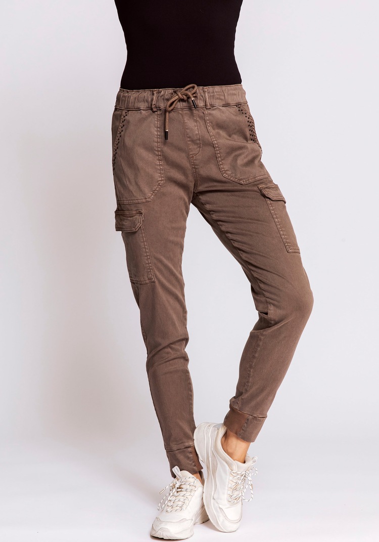 Cargohose, mit Strass-Steinen