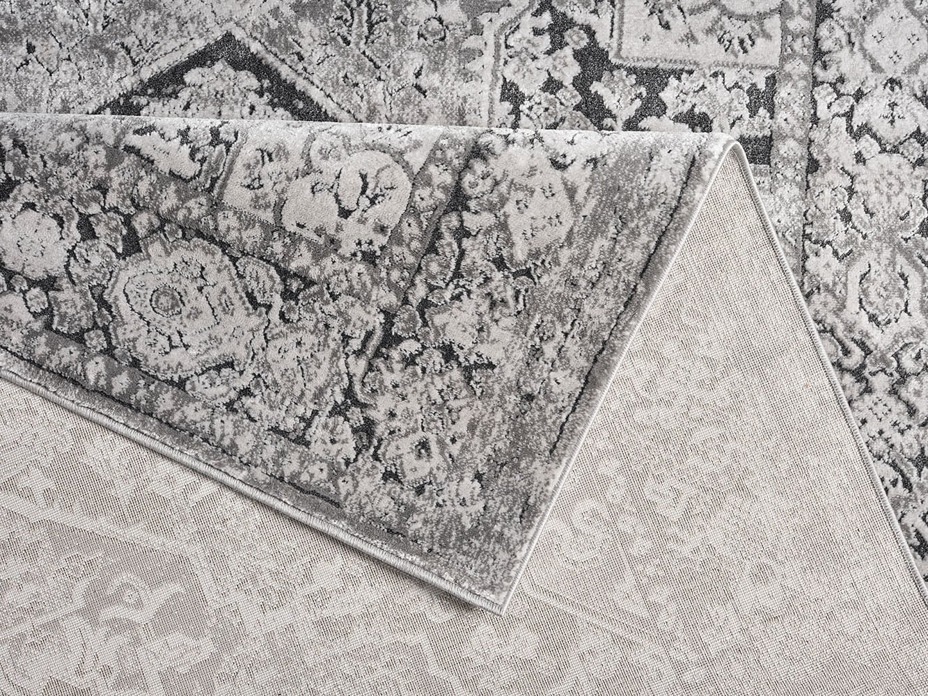 OTTO home Teppich »Kylan, Hoch-Tief-Struktur, dezenter Glanz« rechteckig 9 mm Höhe Schrumpf-Garn-Effekt, im Vintage-Look, dichte Qualität, Wohnzimmer