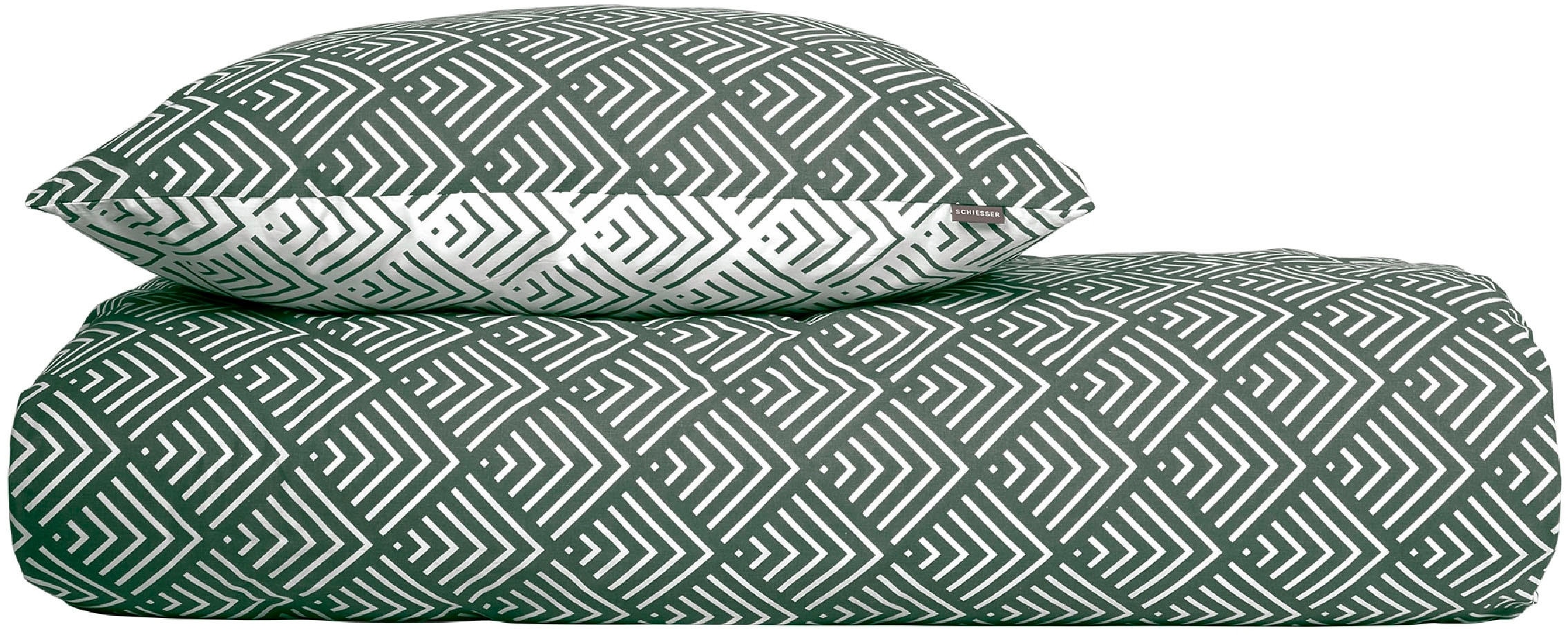 Schiesser Bettwäsche »Mabel aus weicher Baumwolle mit abstraktem Muster« 2 Stk. tlg. MADE IN GREEN by OEKO-TEX®