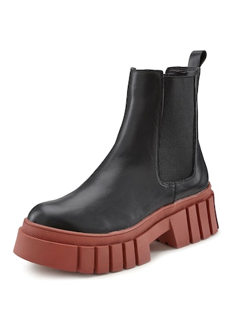 LASCANA Stiefelette, Boots mit Chunky Sohle im trendigen Farbmix VEGAN kaufen