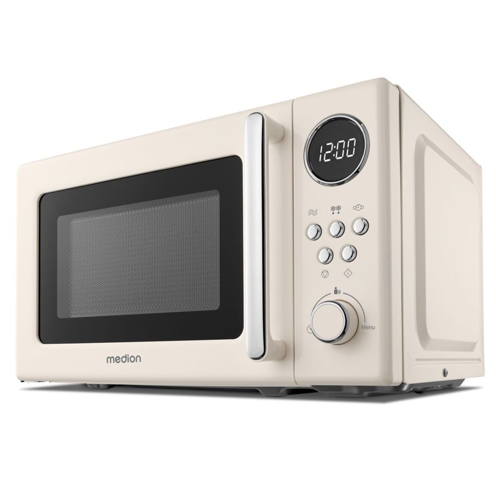 Medion® Mikrowelle »MD 15000 beige«, Mikrowelle, 1050 W, im Retro-Design, 800 Watt, 5 Leistungsstufen