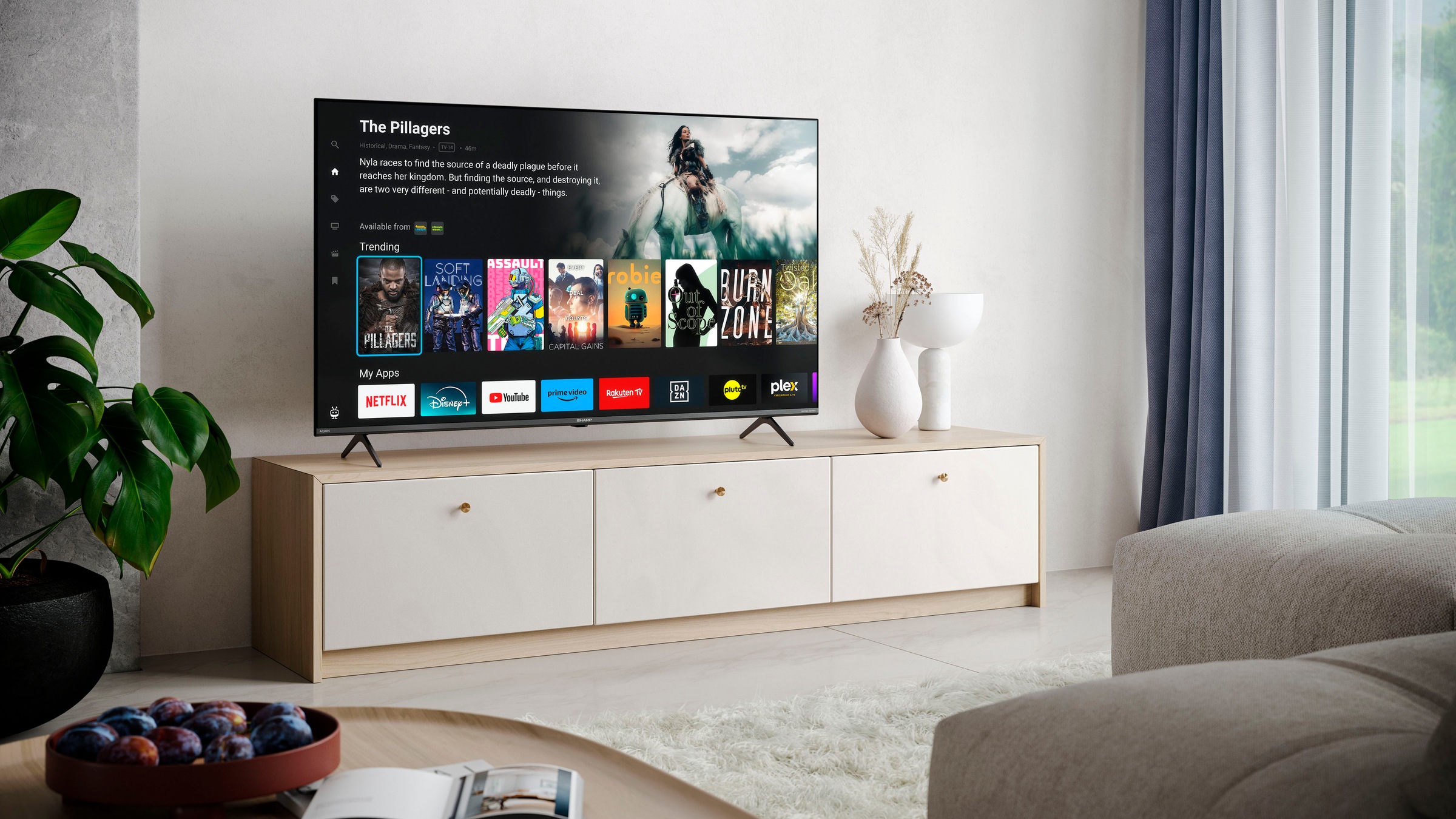Sharp QLED-Fernseher »4T-C50GMx«, 4K Ultra HD, Smart-TV, 3.840 x 2.160 px Auflösung